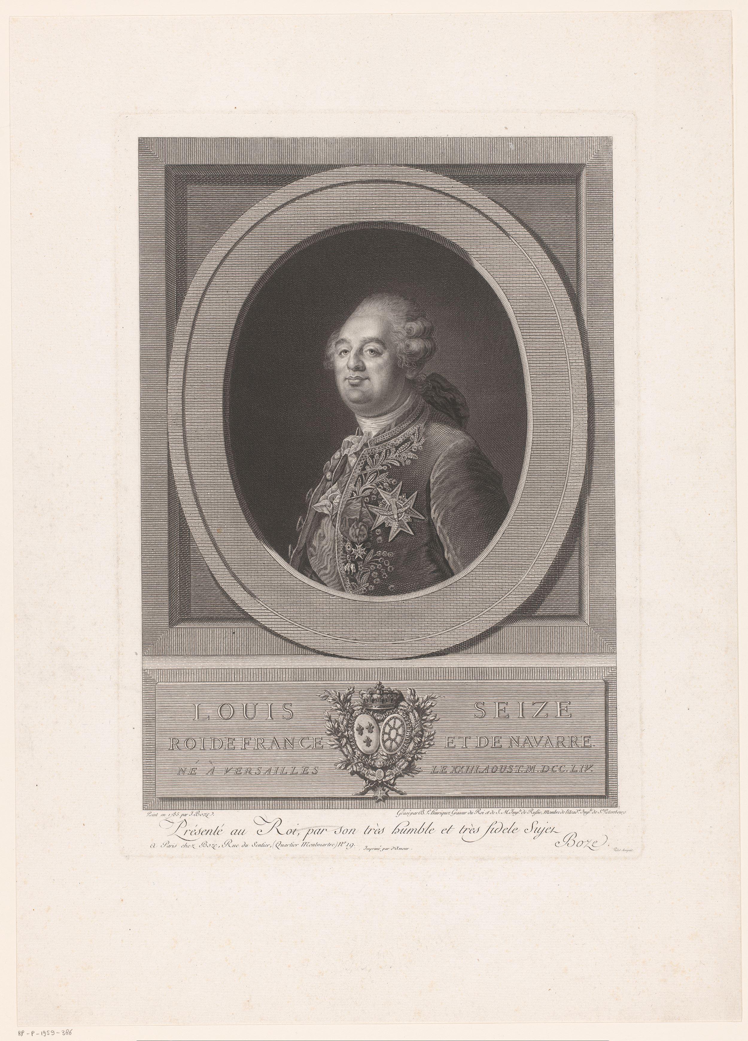 Portret van Lodewijk XVI, koning van Frankrijk