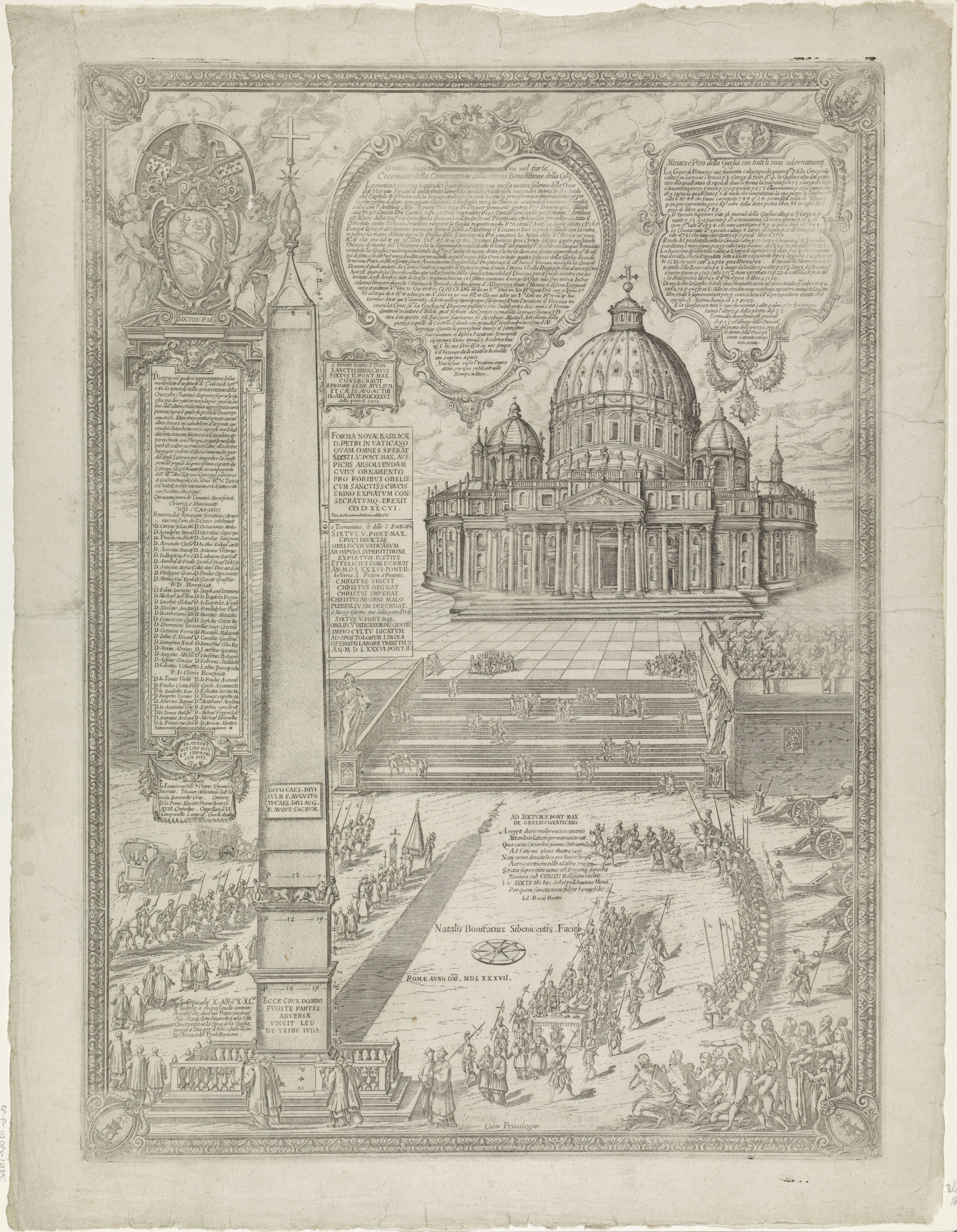 Wijding van het kruis op de Vaticaanse Obelisk