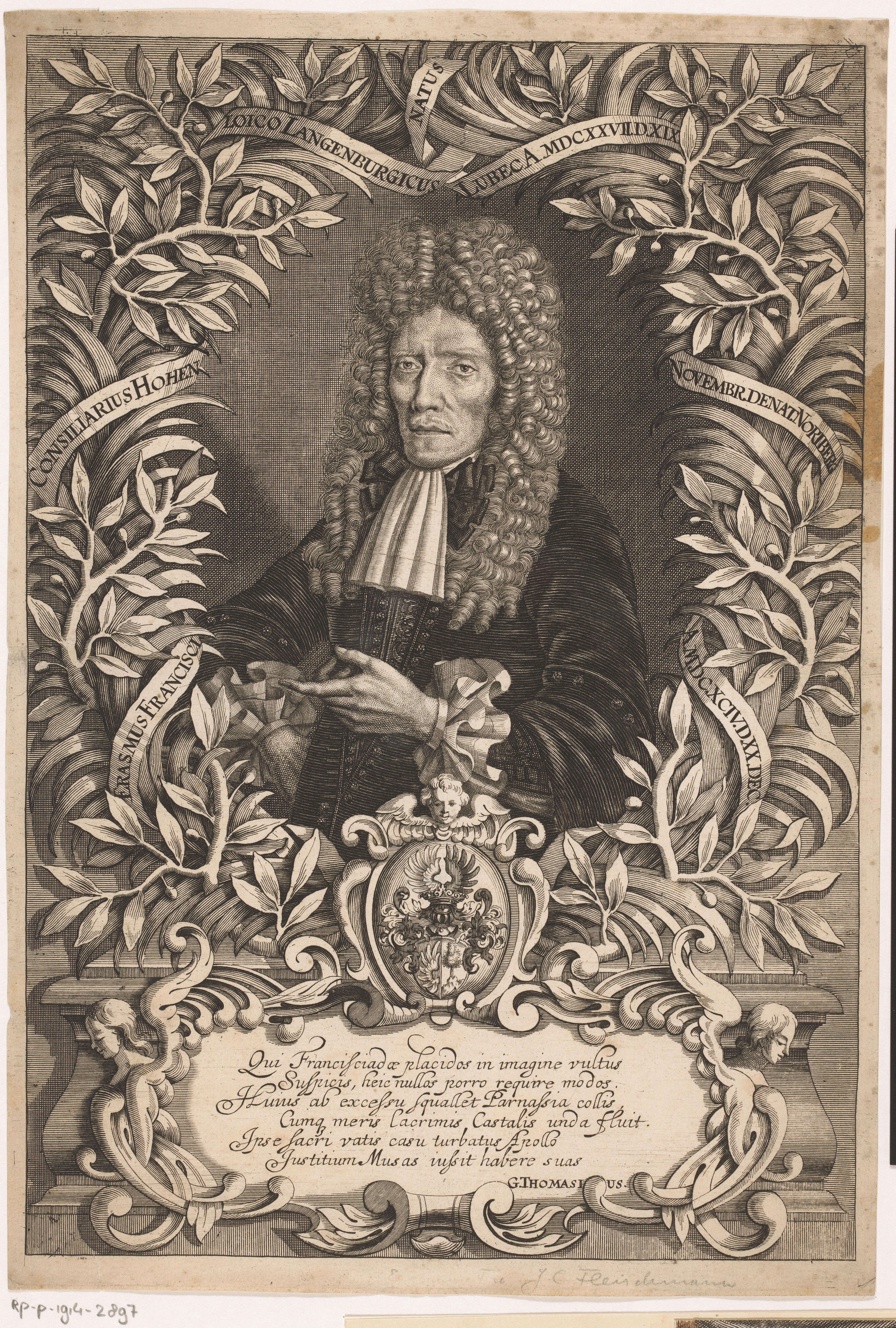 Portret van Erasmus Francisci