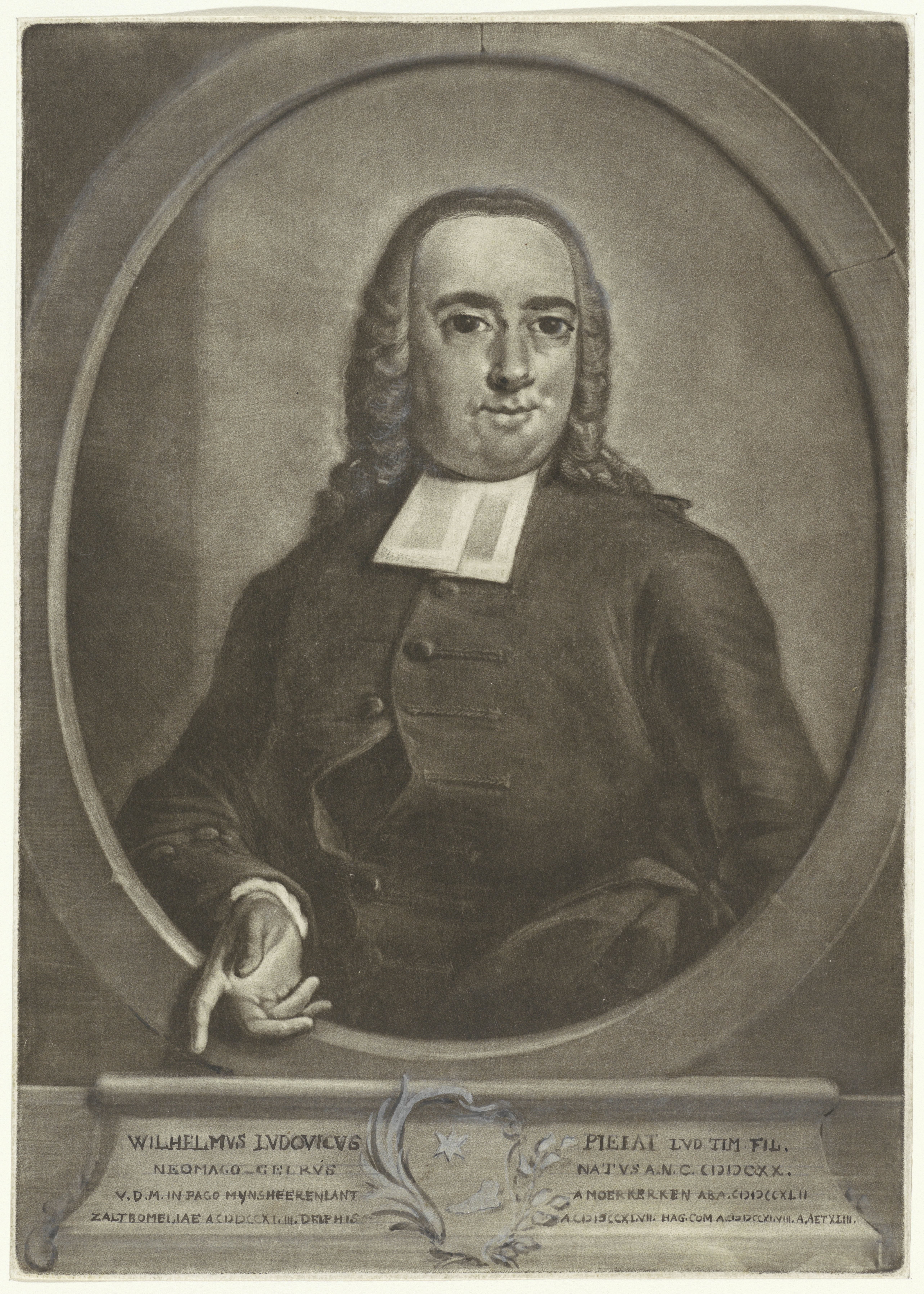 Portret van de predikant Willem Lodewijk Pielat