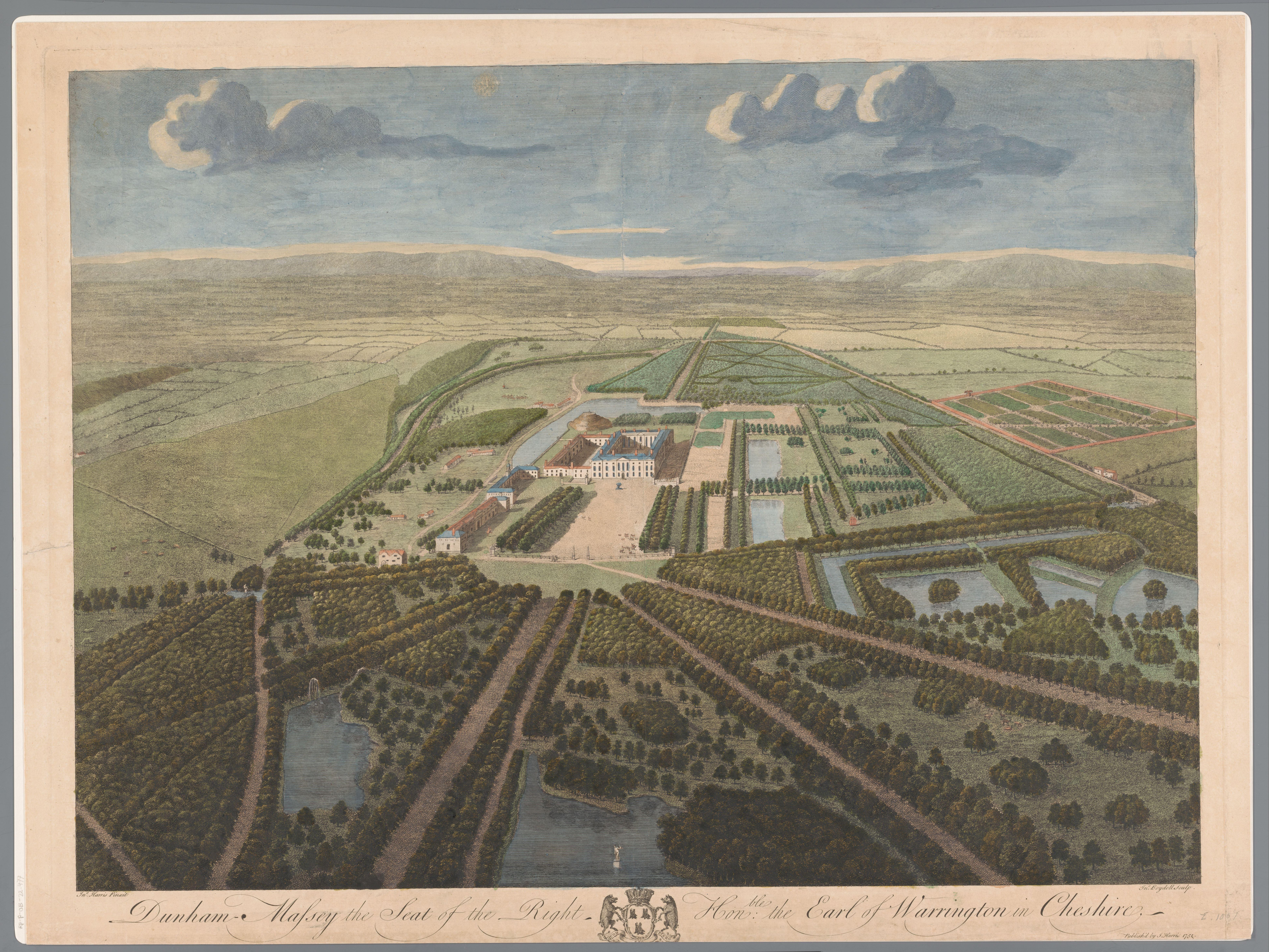 Gezicht op Dunham Massey in Cheshire