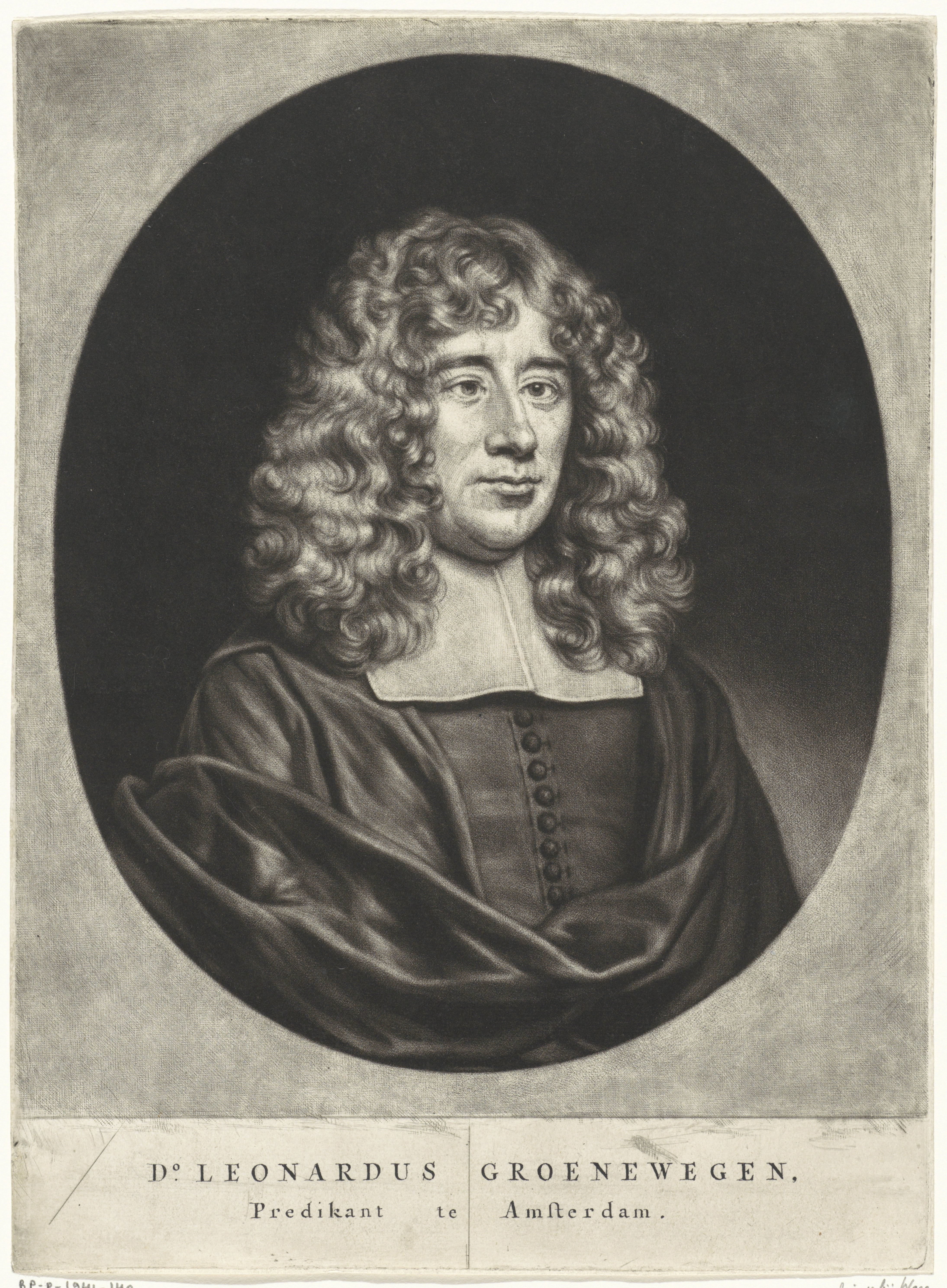 Portret van Leonardus Groenewegen