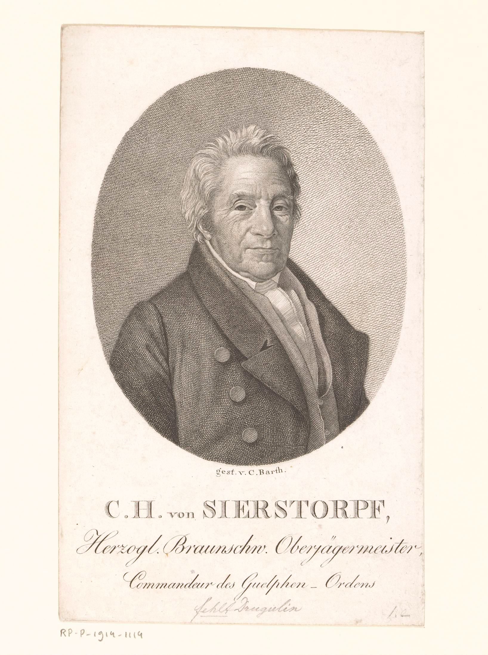 Portret van Kaspar Heinrich von Sierstorpff