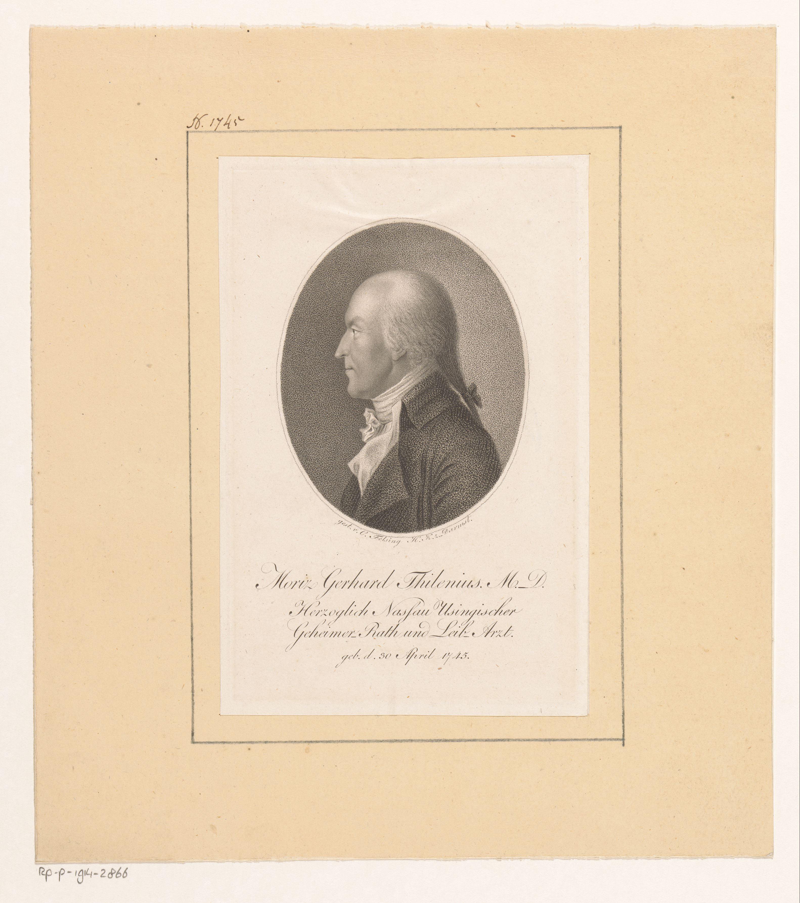 Portret van Moritz Gerhard Thilenius