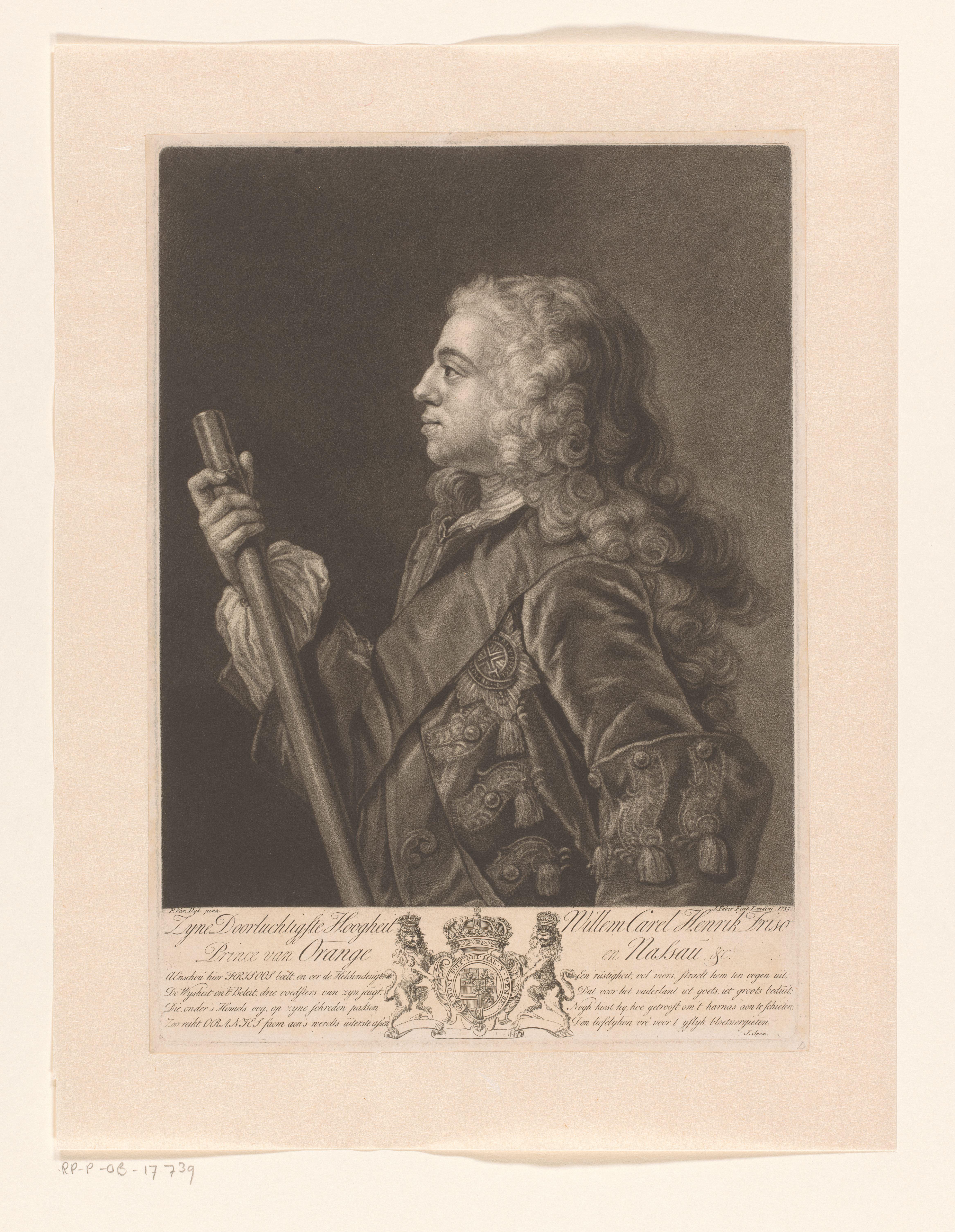 Portret van Willem IV, stadhouder en prins van Oranje-Nassau