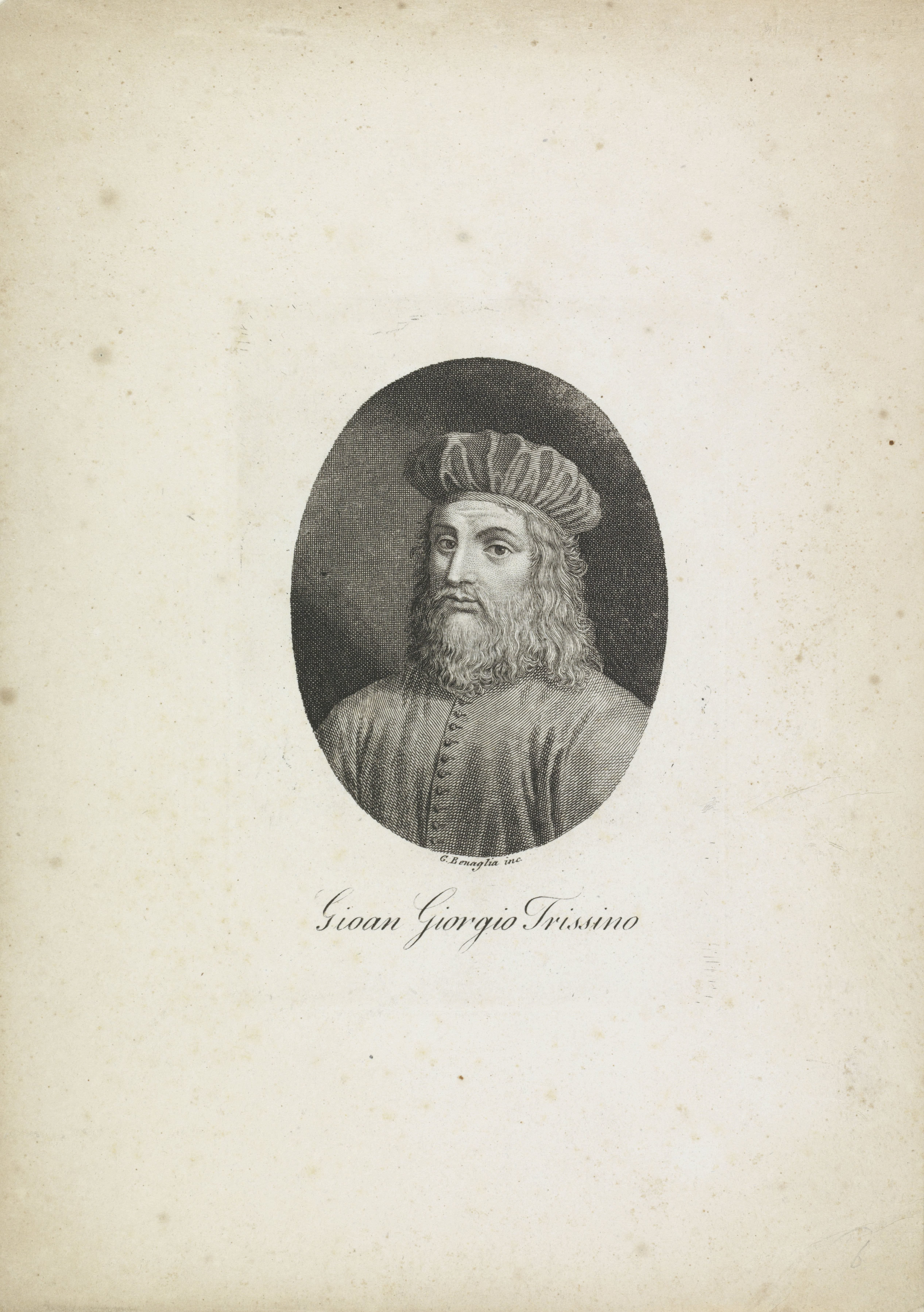 Portret van humanist en diplomaat Gian Giorgio Trissino