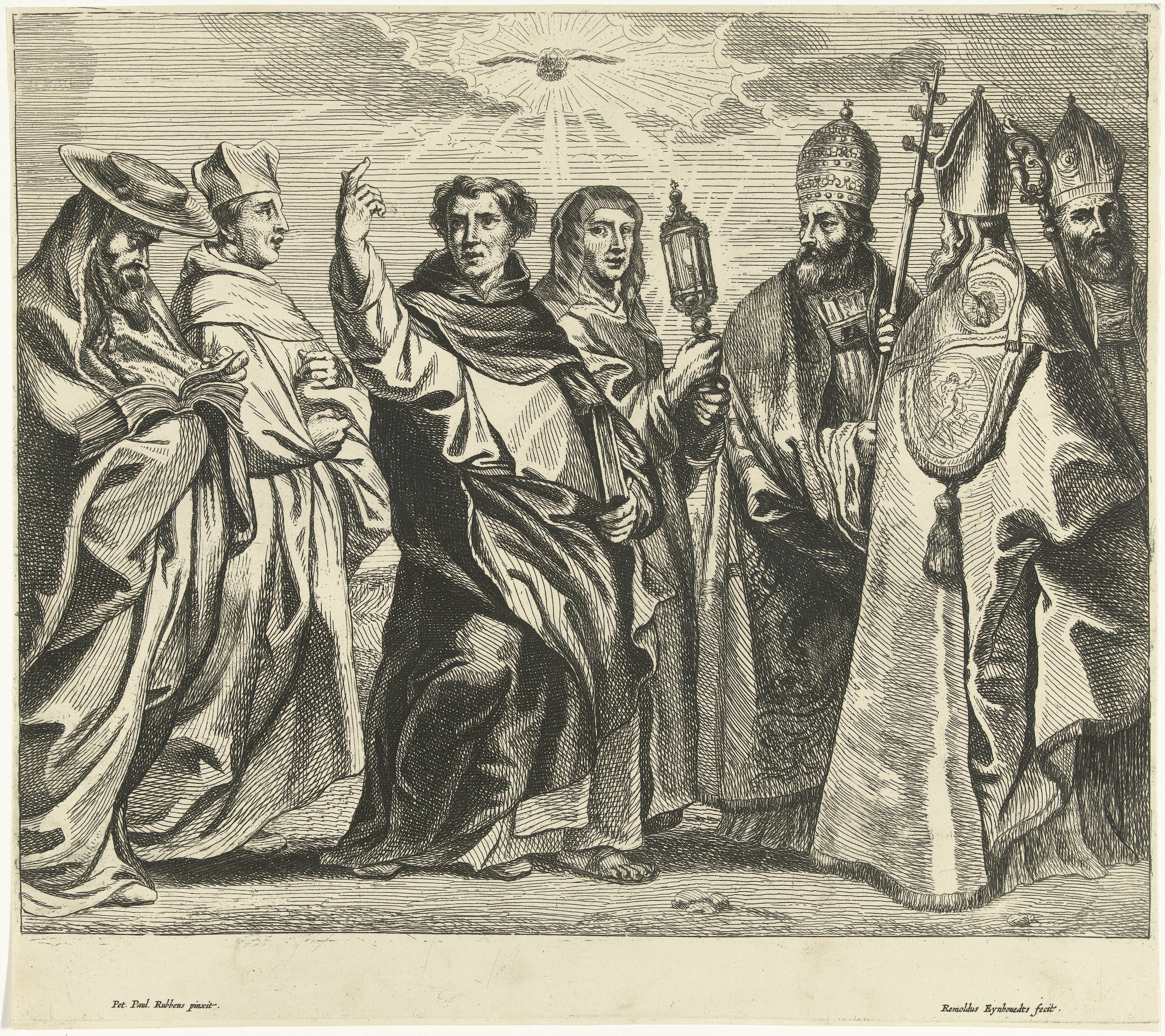 Priesters, de vier kerkvaders en de H. Clara