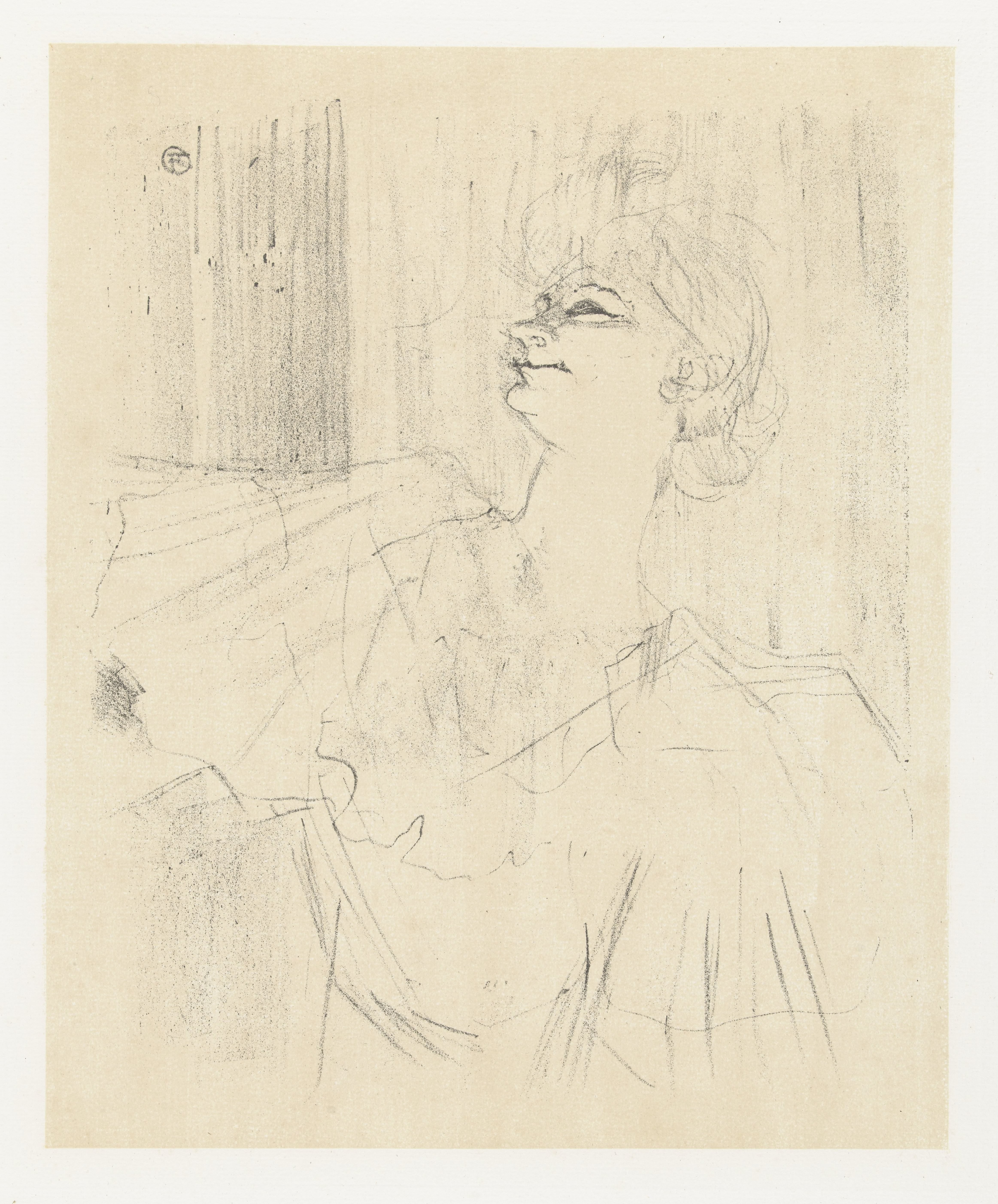 Portret van actrice Yvette Guilbert in A Ménilmontant de Bruant