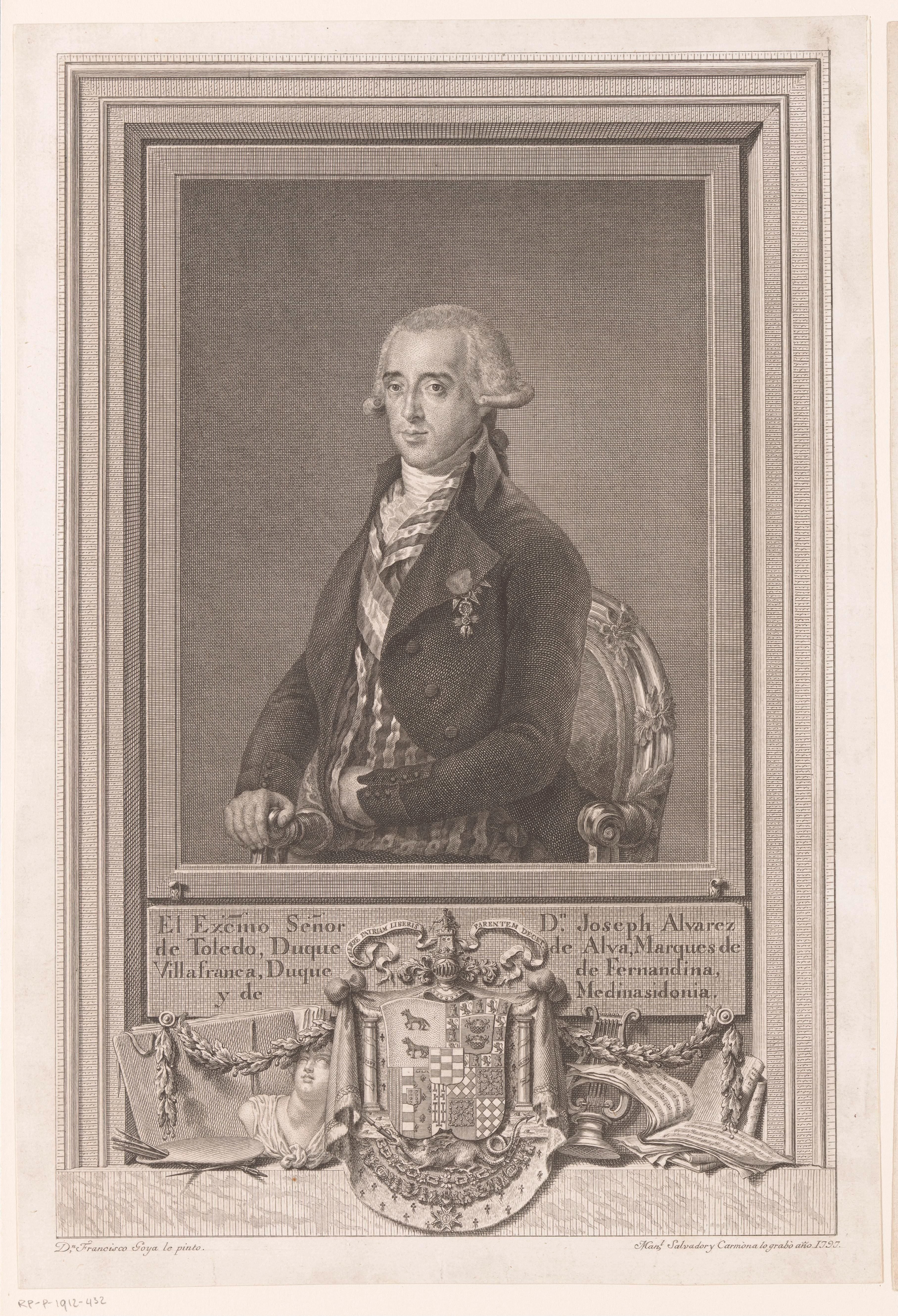 Portret van Joseph Alvarez de Toledo, hertog van Alva
