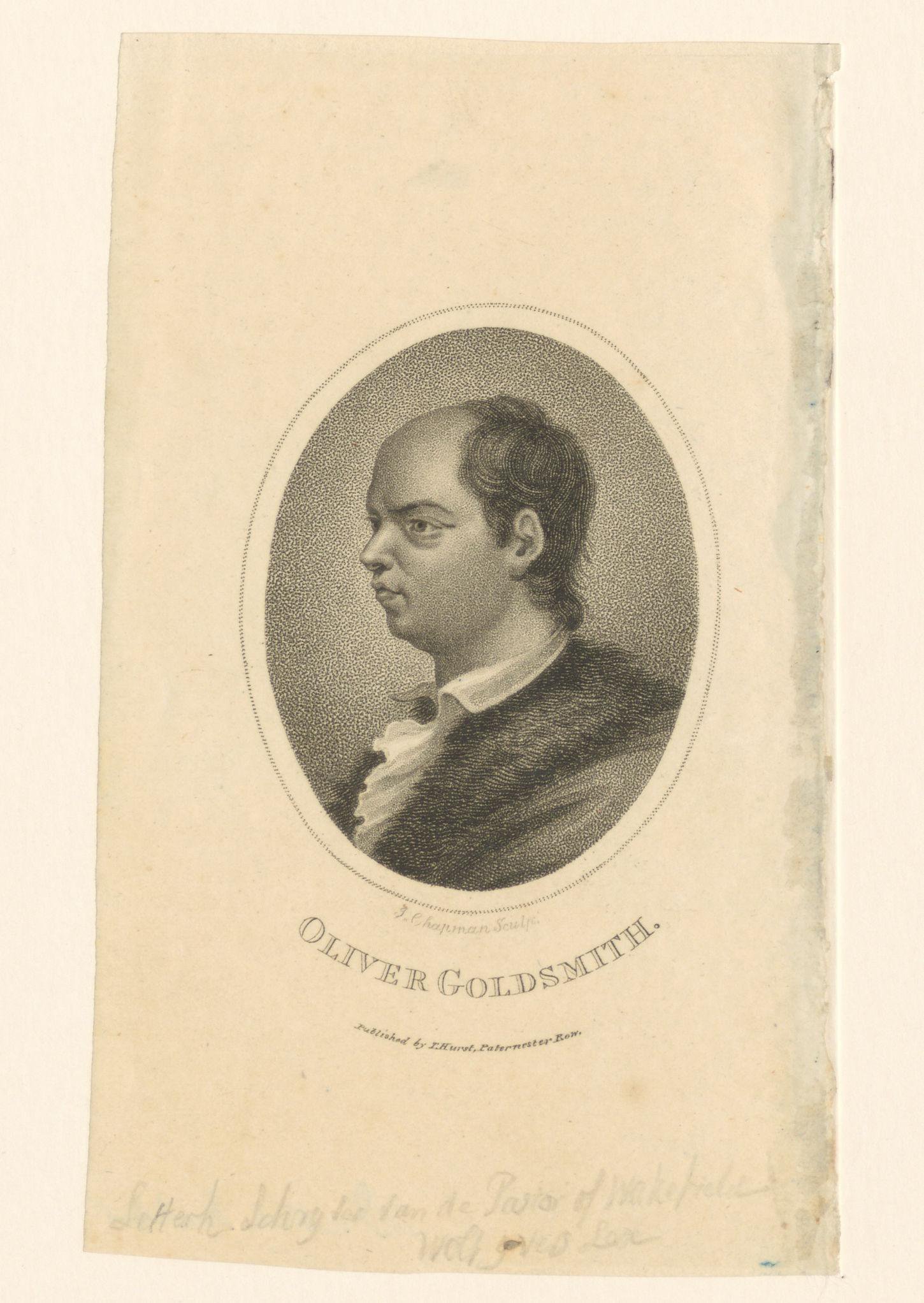 Portret van Oliver Goldsmith