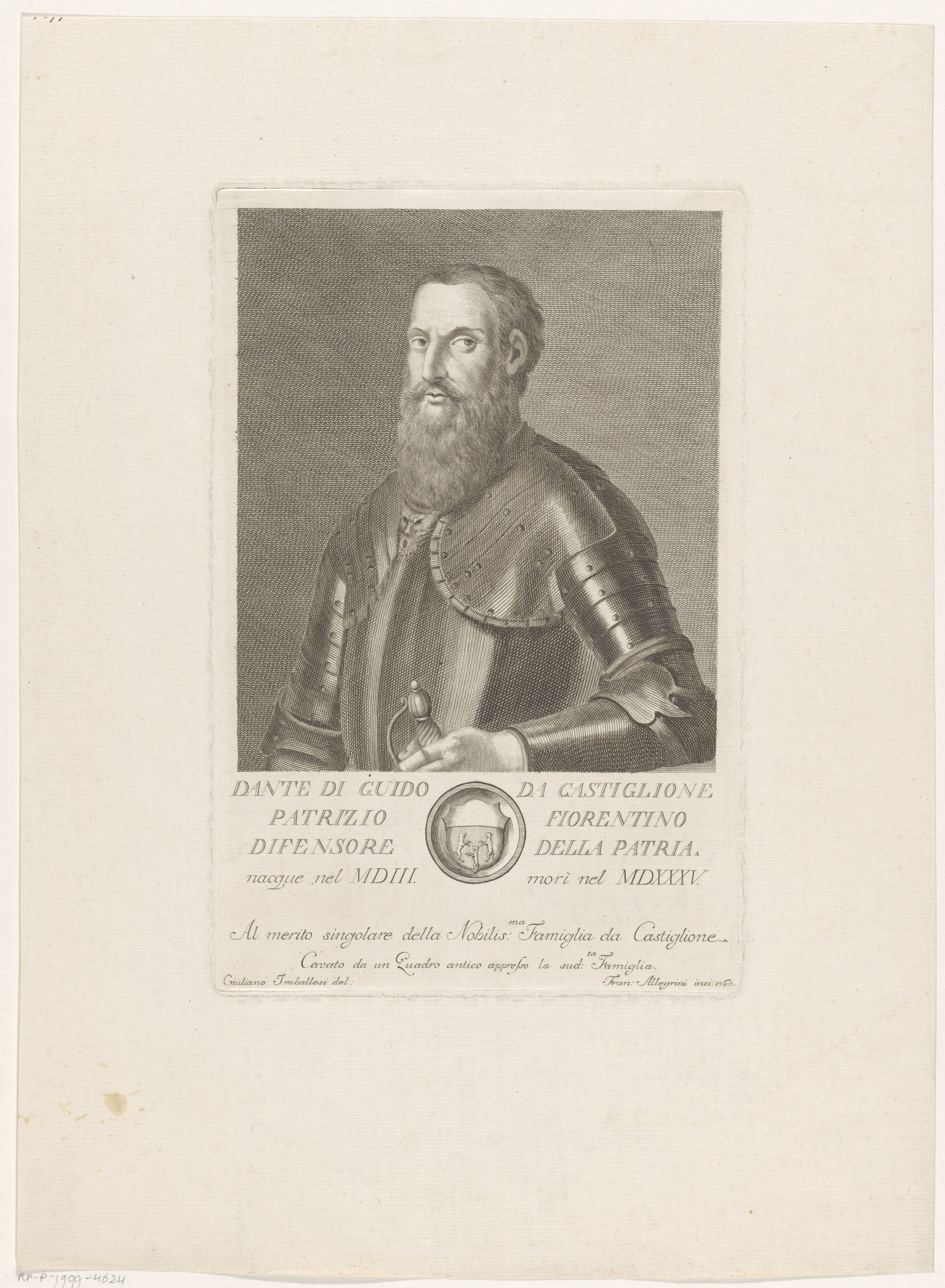 Portret van Dante Castiglione