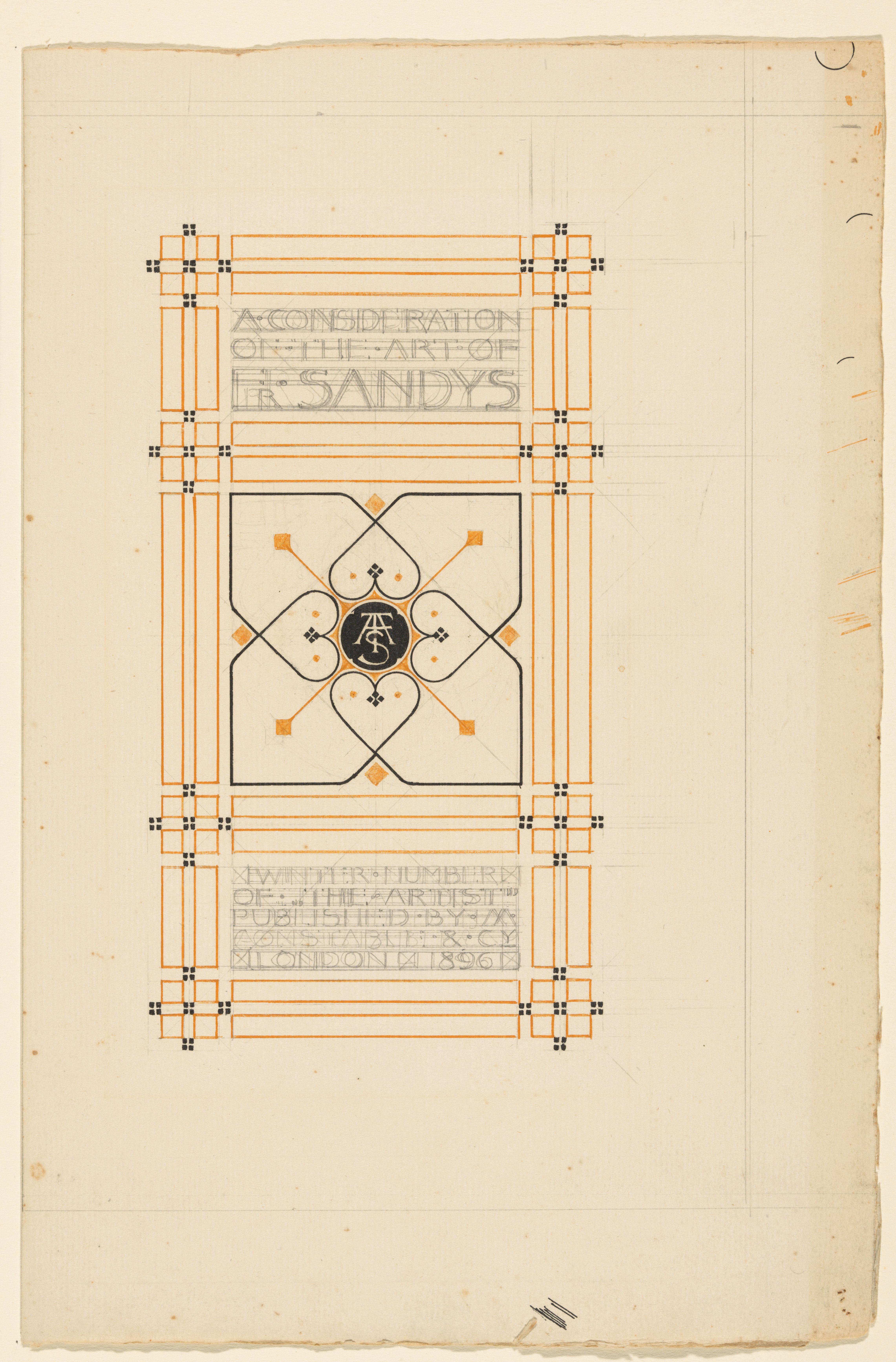 Ontwerp voor de titelpagina van het winternummer van The Artist, 1896