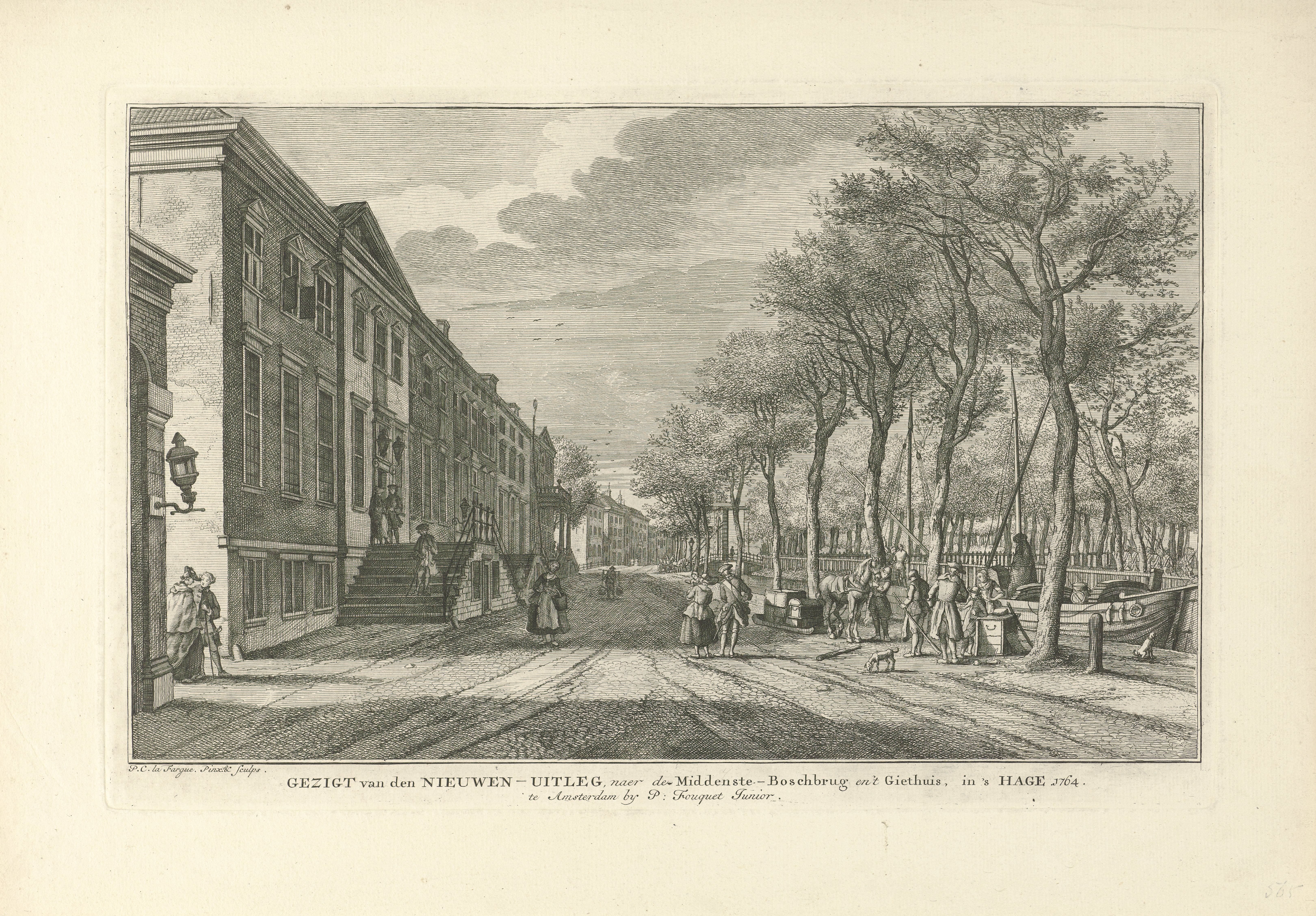 Gezicht op de Prinsessegracht te Den Haag