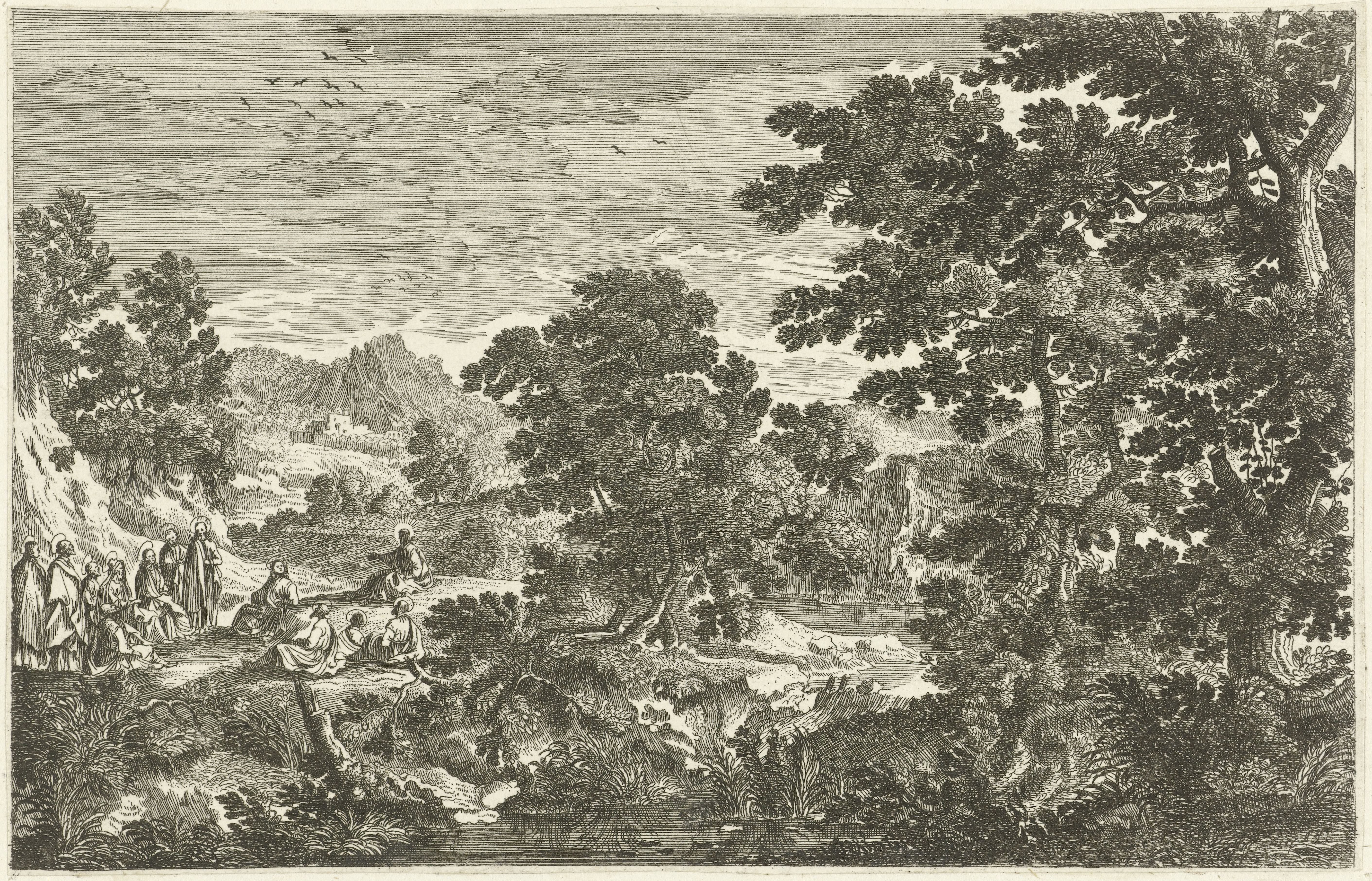 Landschap met Christus en de discipelen