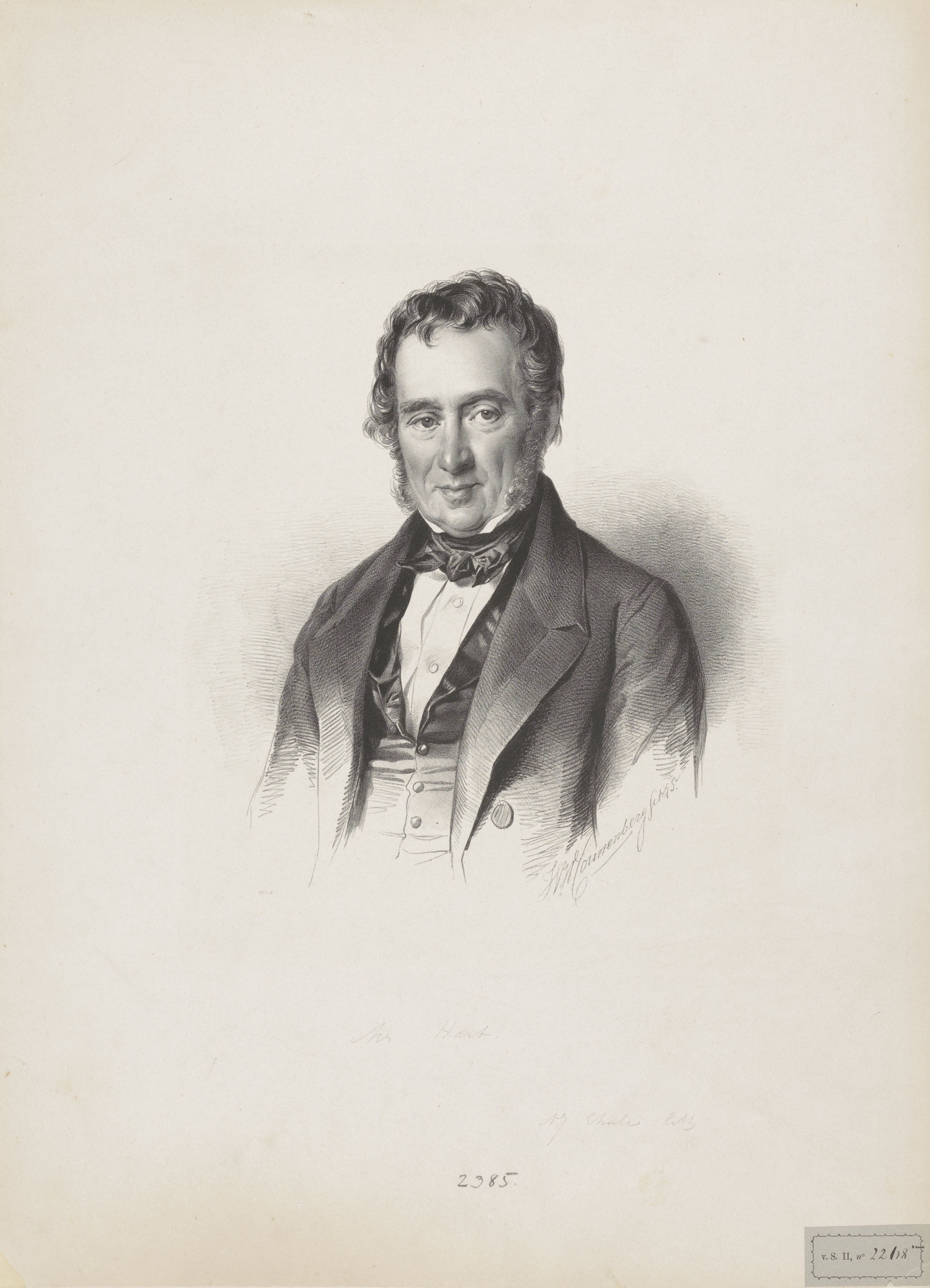 Portret van een onbekende man, mogelijk de heer Hart