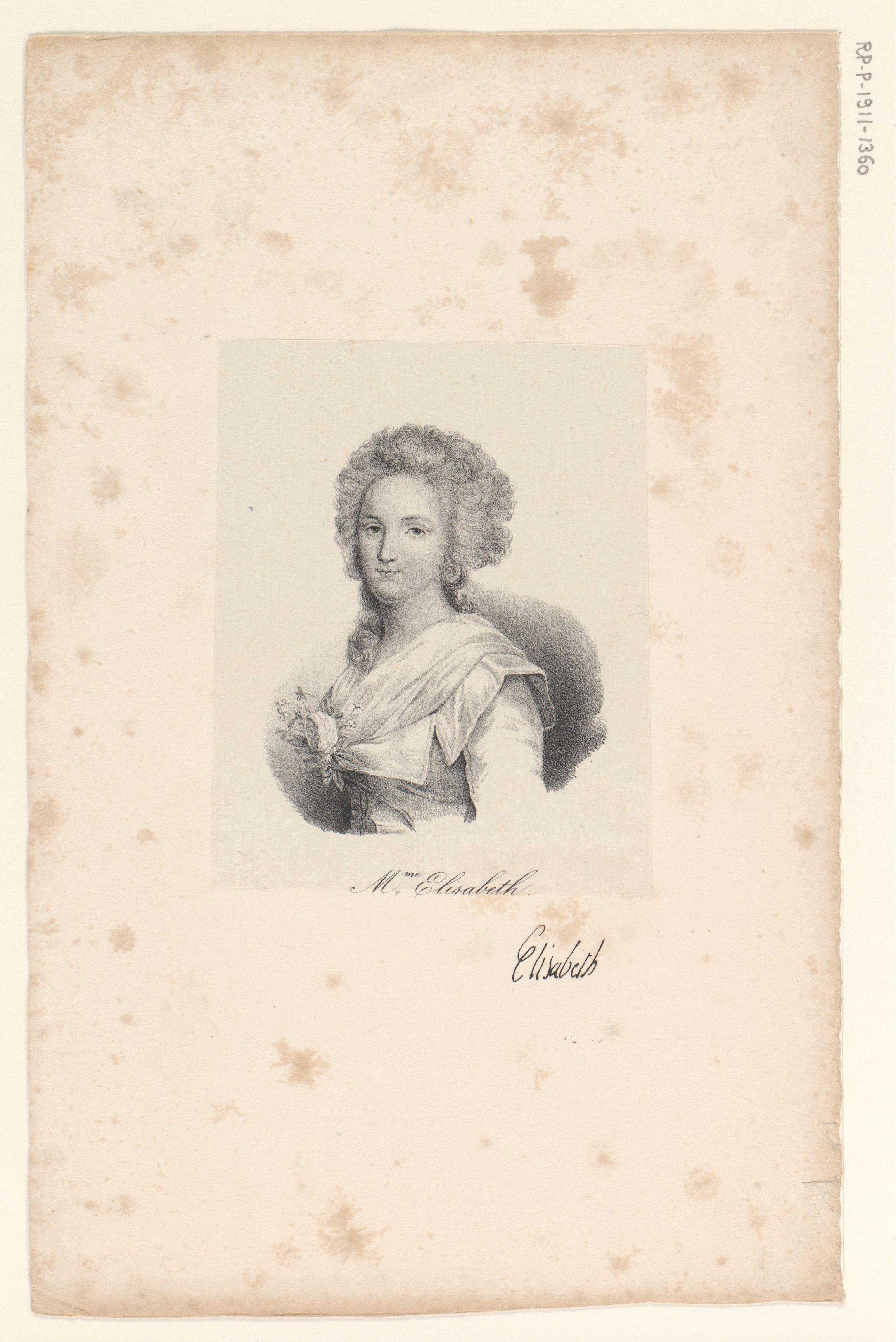 Portret van Elisabeth van Frankrijk