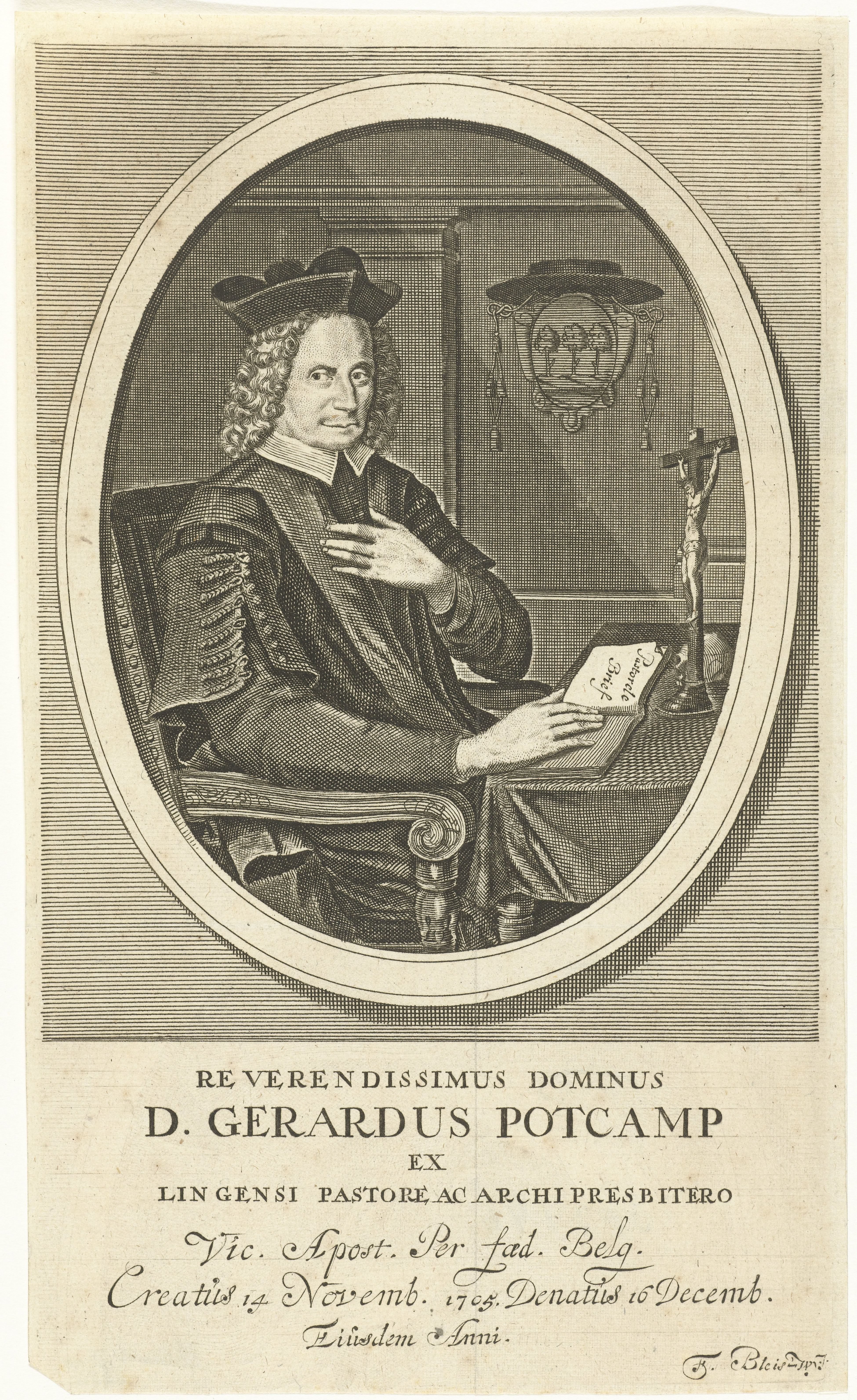 Portret van Gerard Potcamp, pastoor en aartspriester van Lingen
