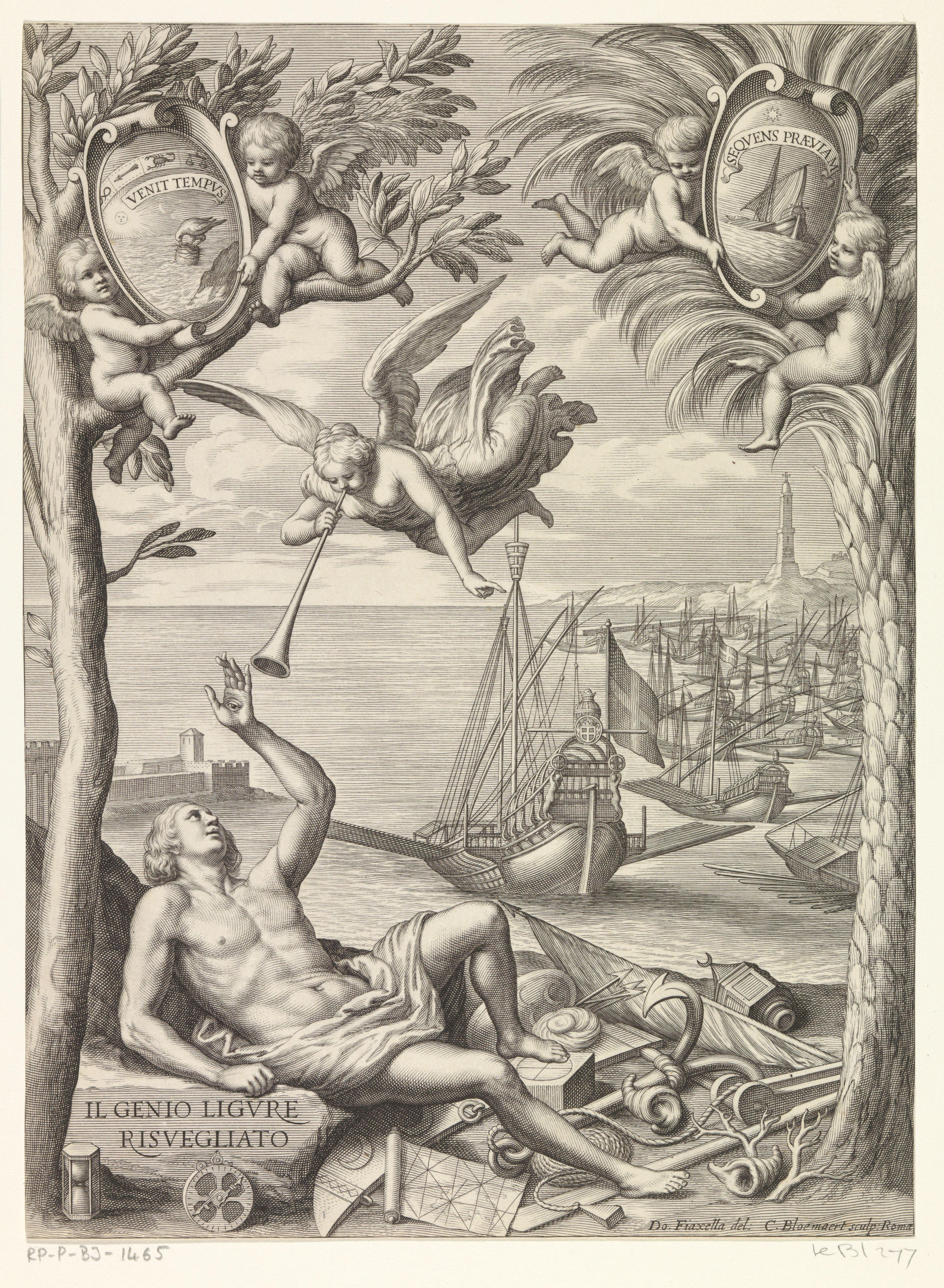 Titelpagina voor Giovanni Bernardo Veneroso, Il genio ligure risvegliato, Genova, 1650