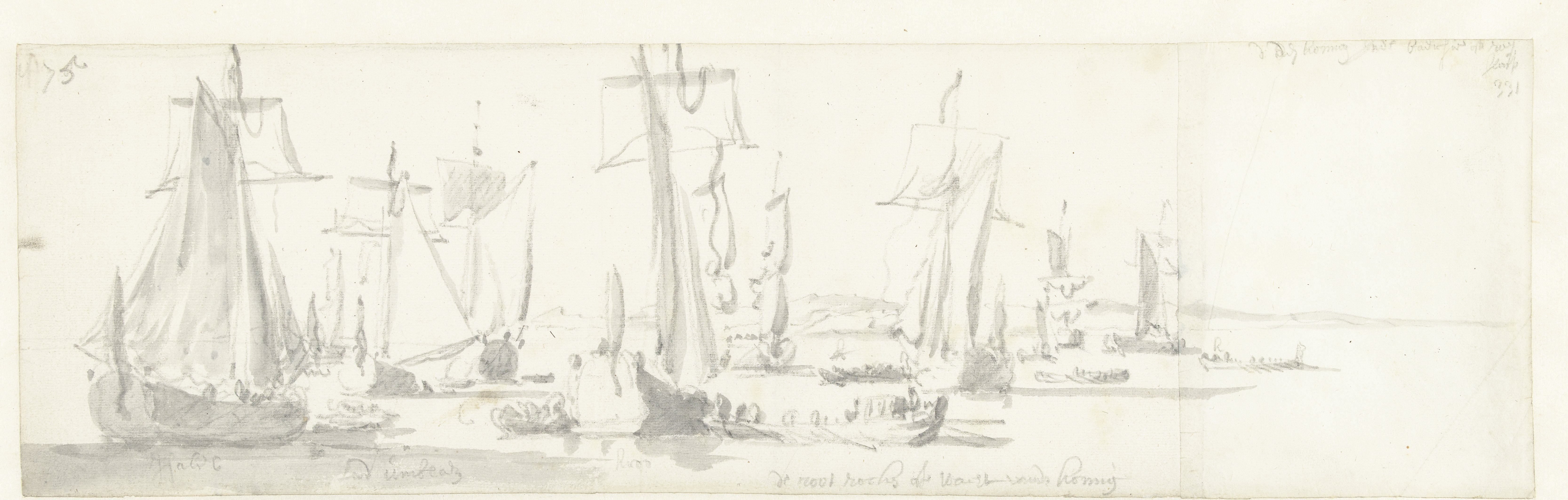 De tocht van de Engelse koning Karel II over de Thames naar Sheerness en Chatham op 27 Augustus 1681