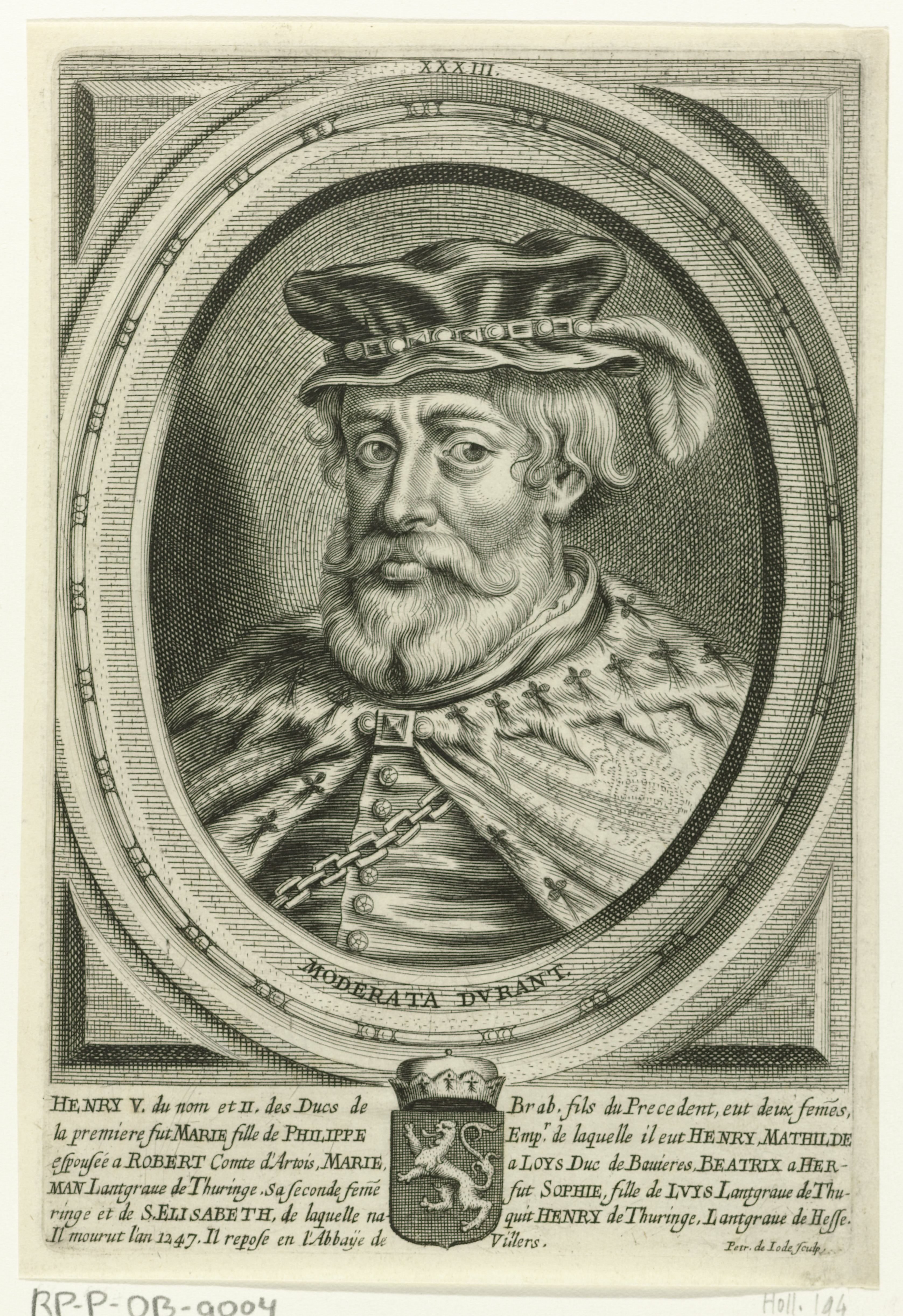 Portret van Hendrik V, hertog van Brabant