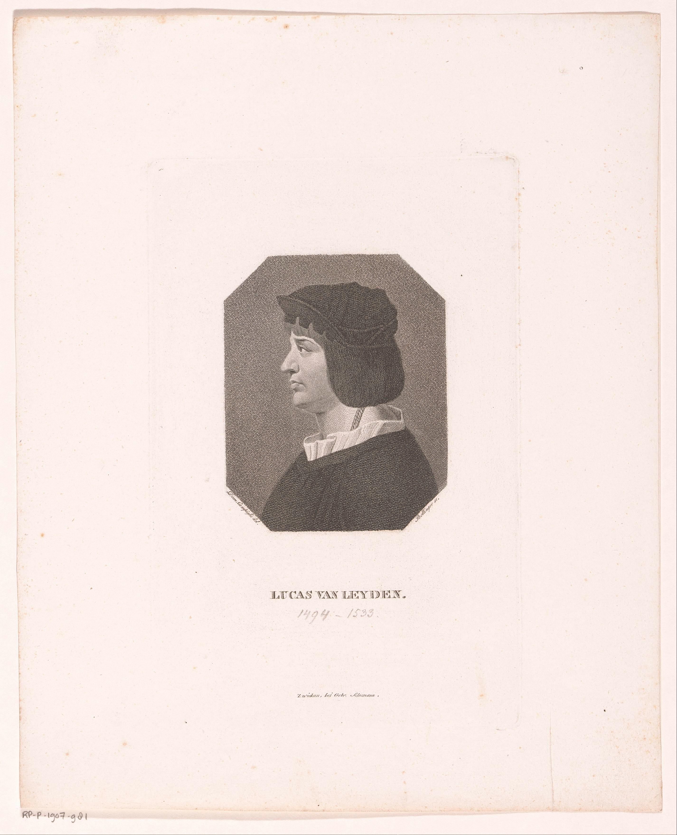 Portret van Lucas van Leyden