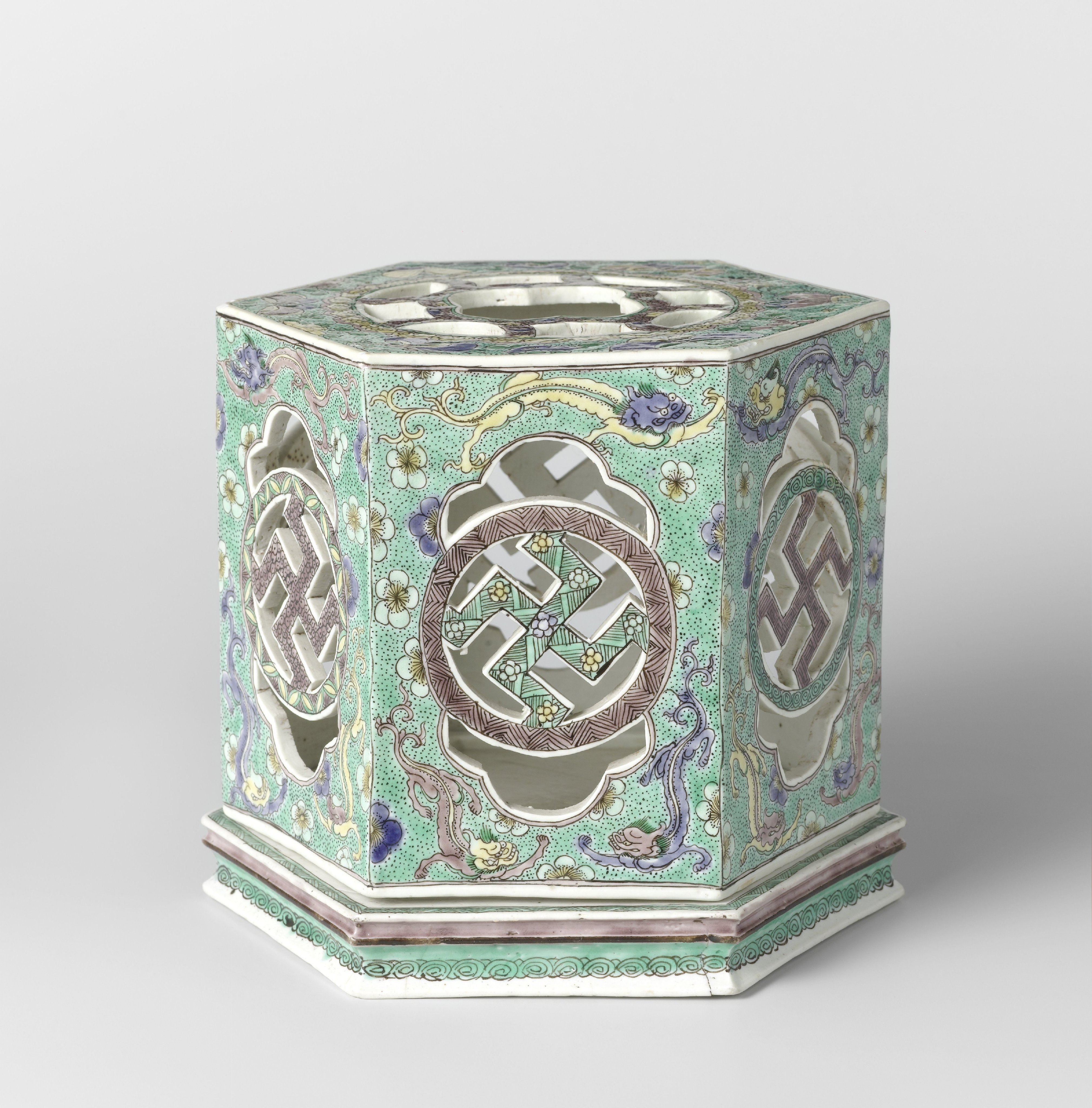 Hexagonal lantern with pierced sides
