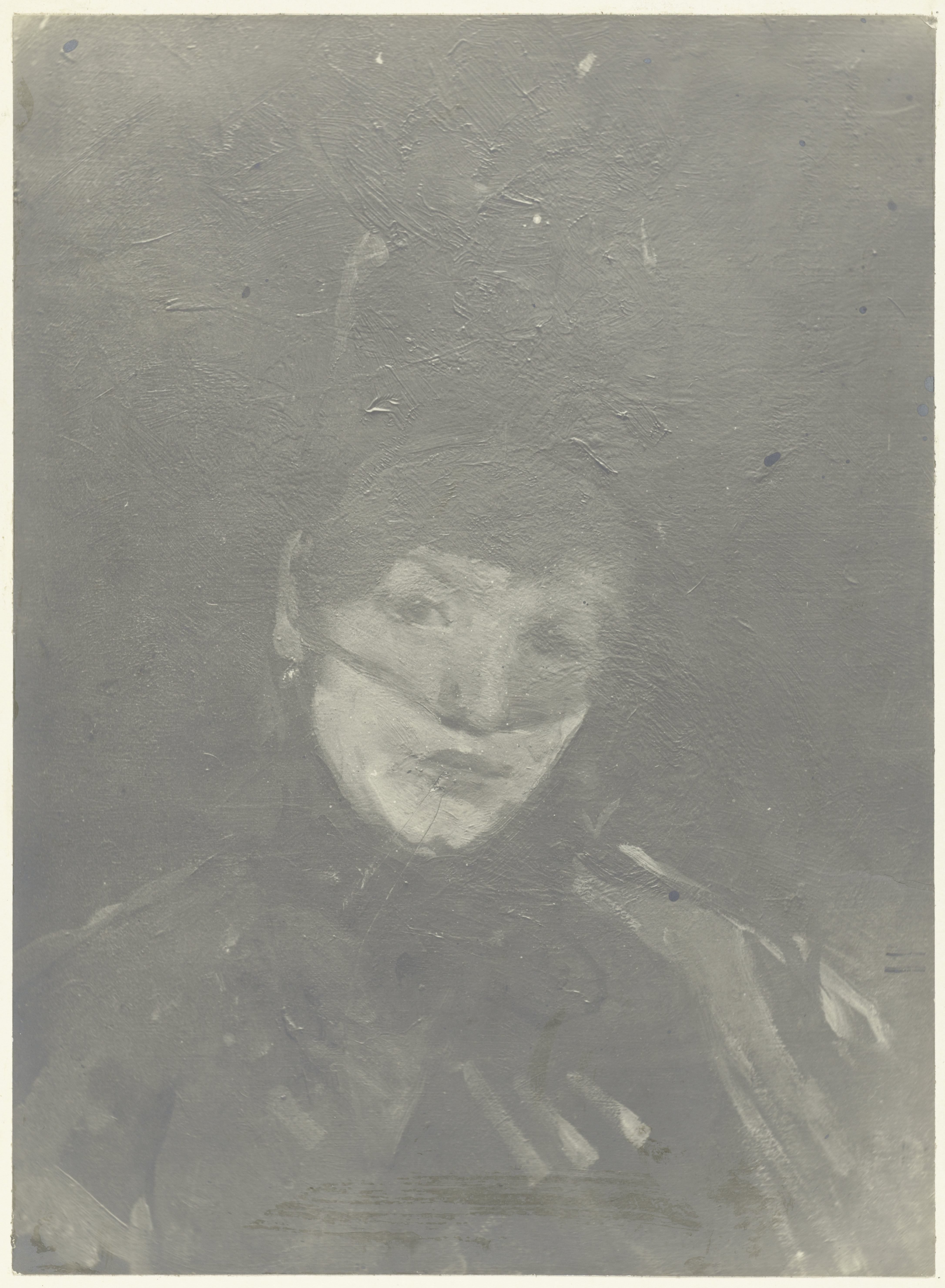 Fotoreproduktie van schilderij Vrouw met voile door George Hendrik Breitner