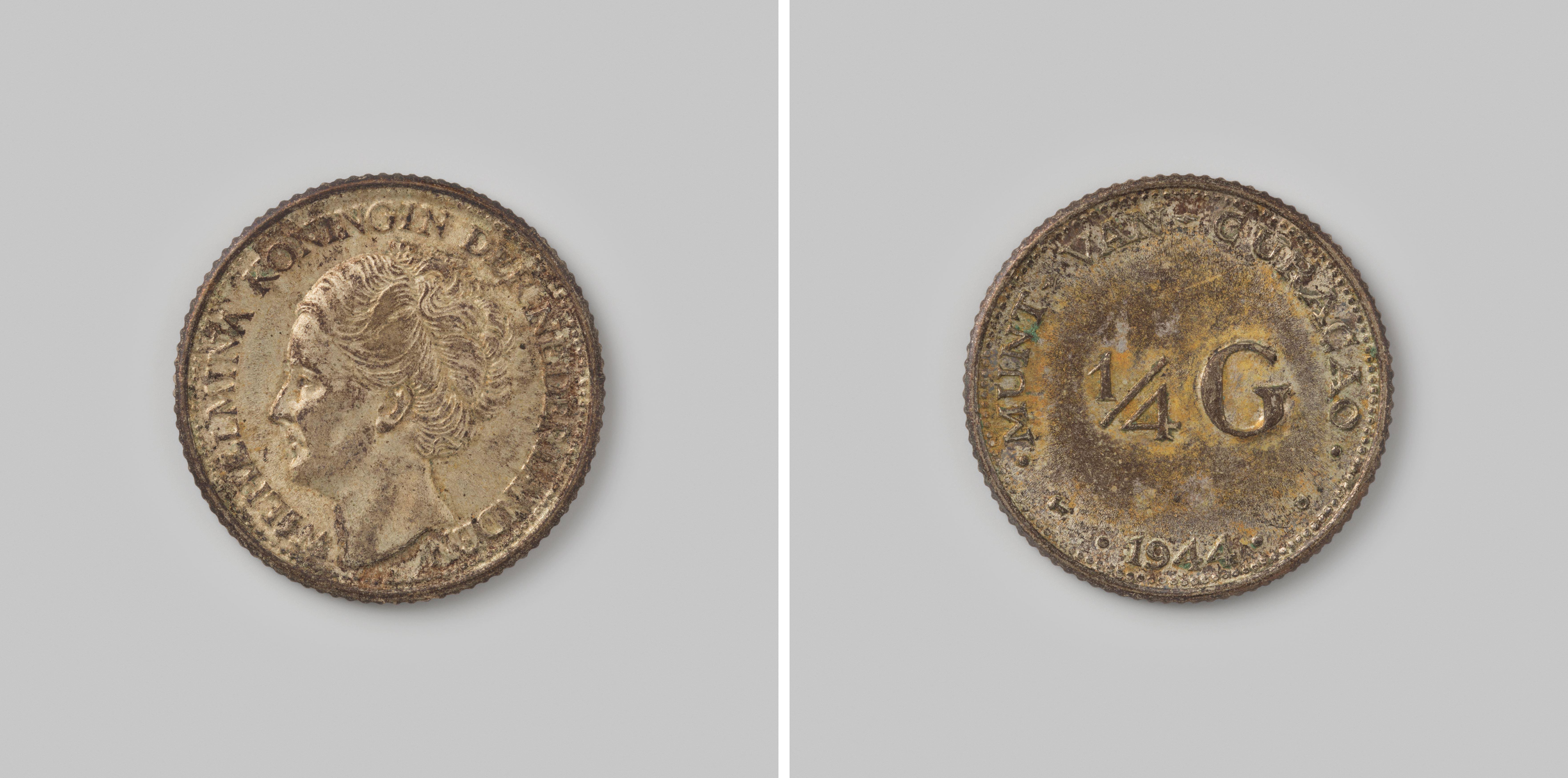 1/4 gulden van Curacao, 1944