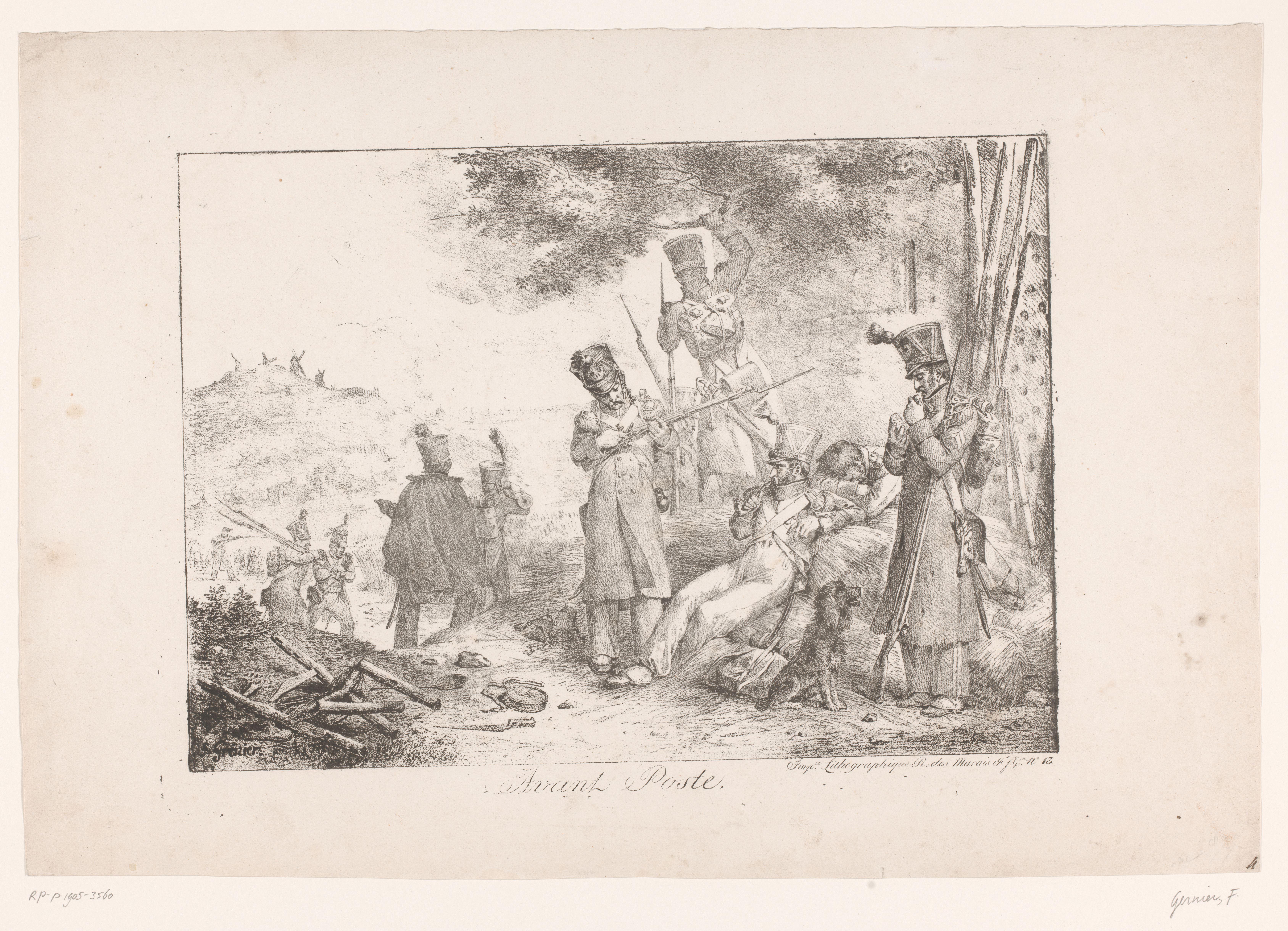 Soldaten van een voorpost rusten uit