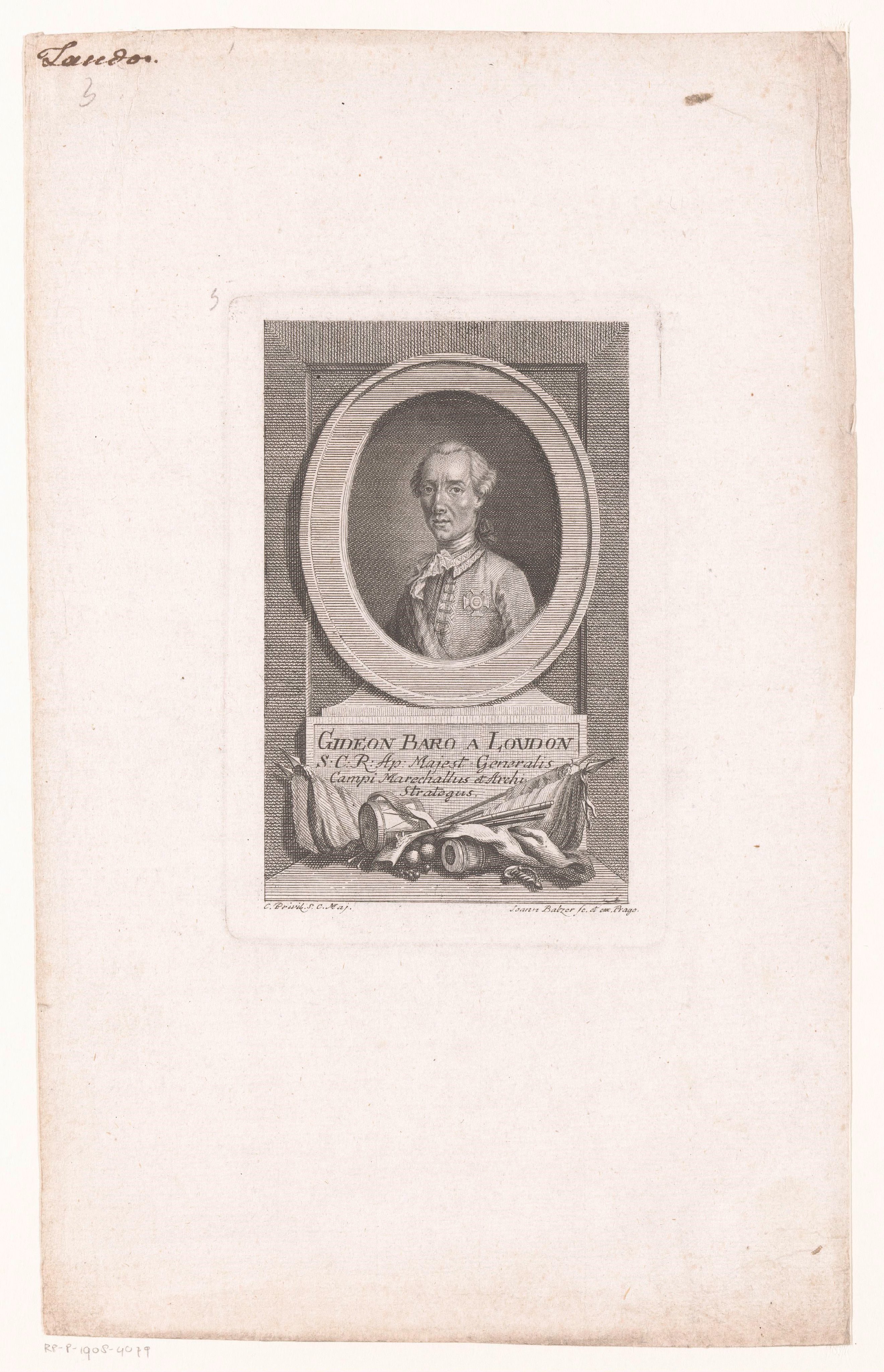 Portret van Ernst Gideon, Freiherr von Laudon