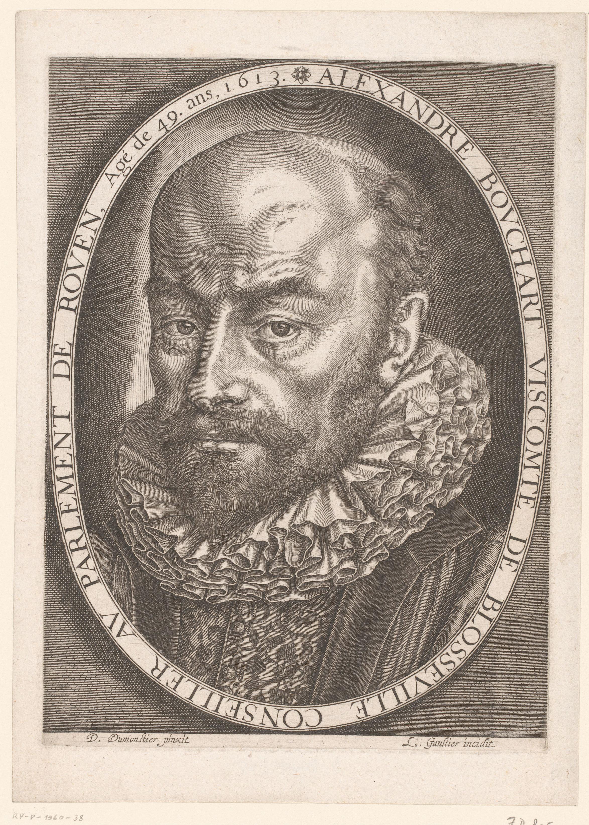 Portret van Alexandre Bouchart op 49-jarige leeftijd