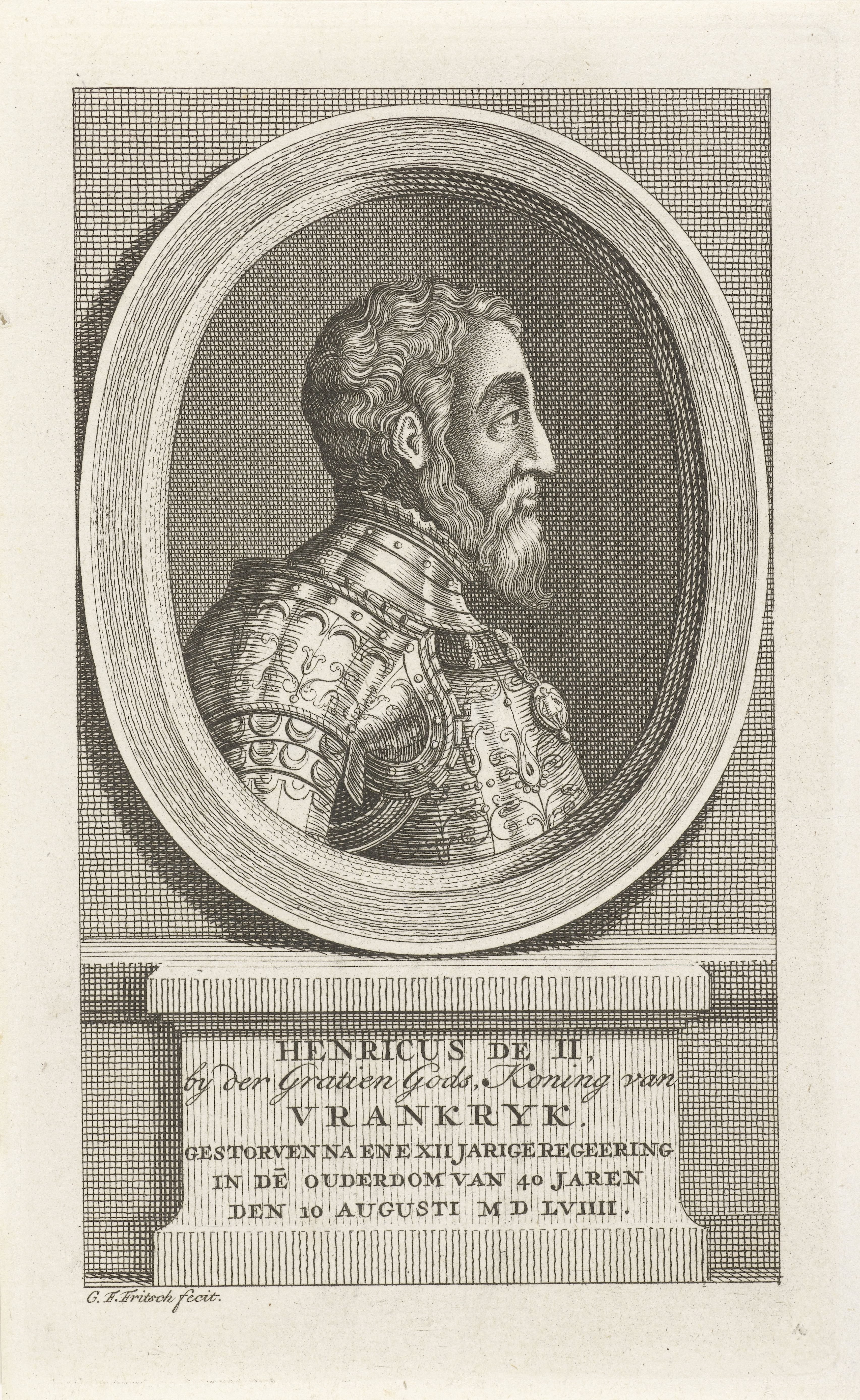 Portret van Hendrik II, koning van Frankrijk