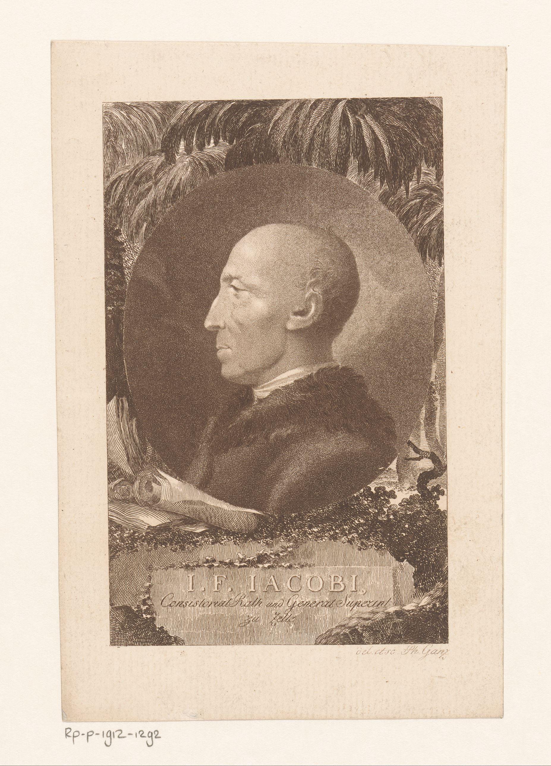 Portret van Johann Friedrich Jacobi