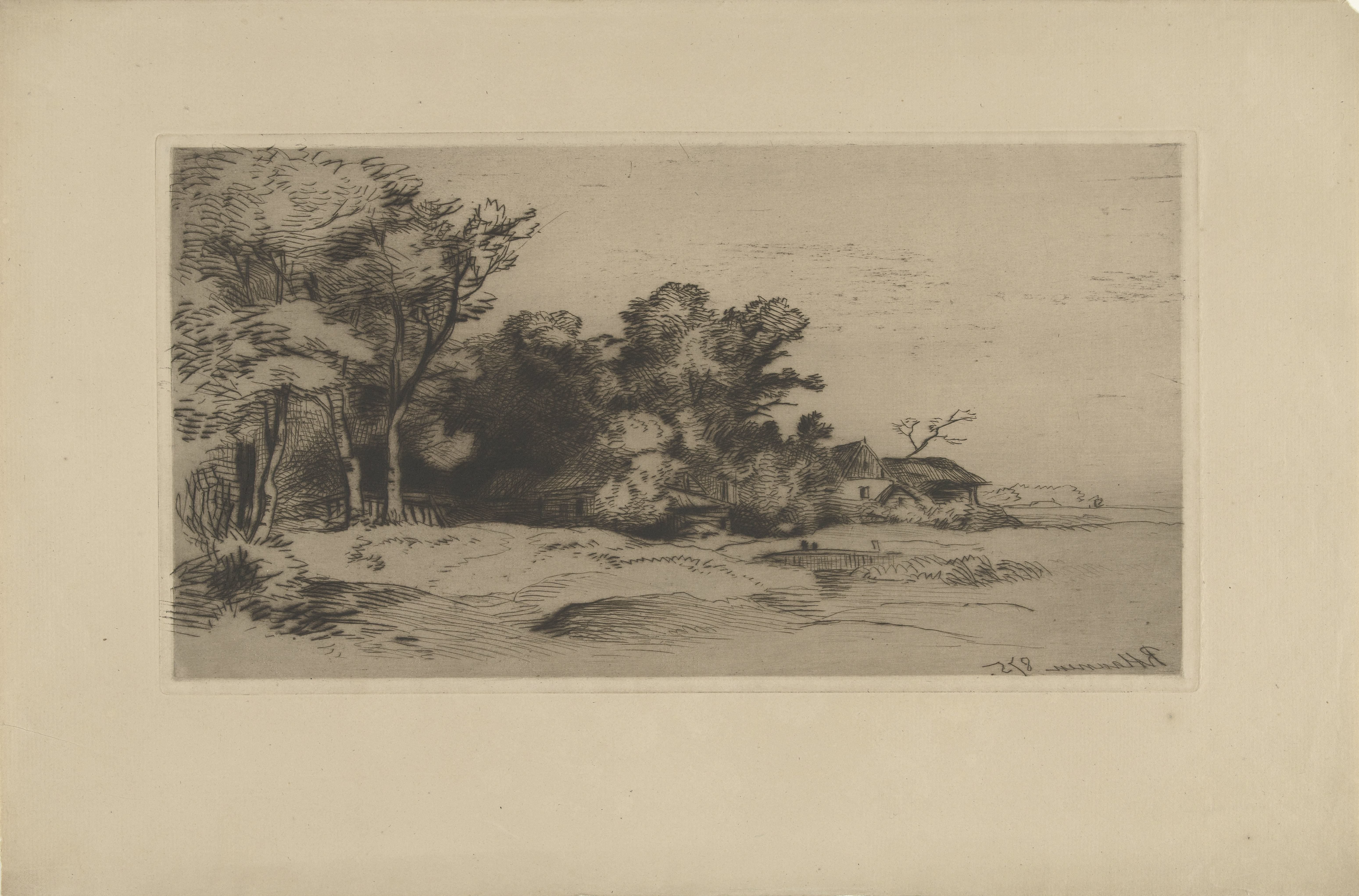 Landschap met boerderij