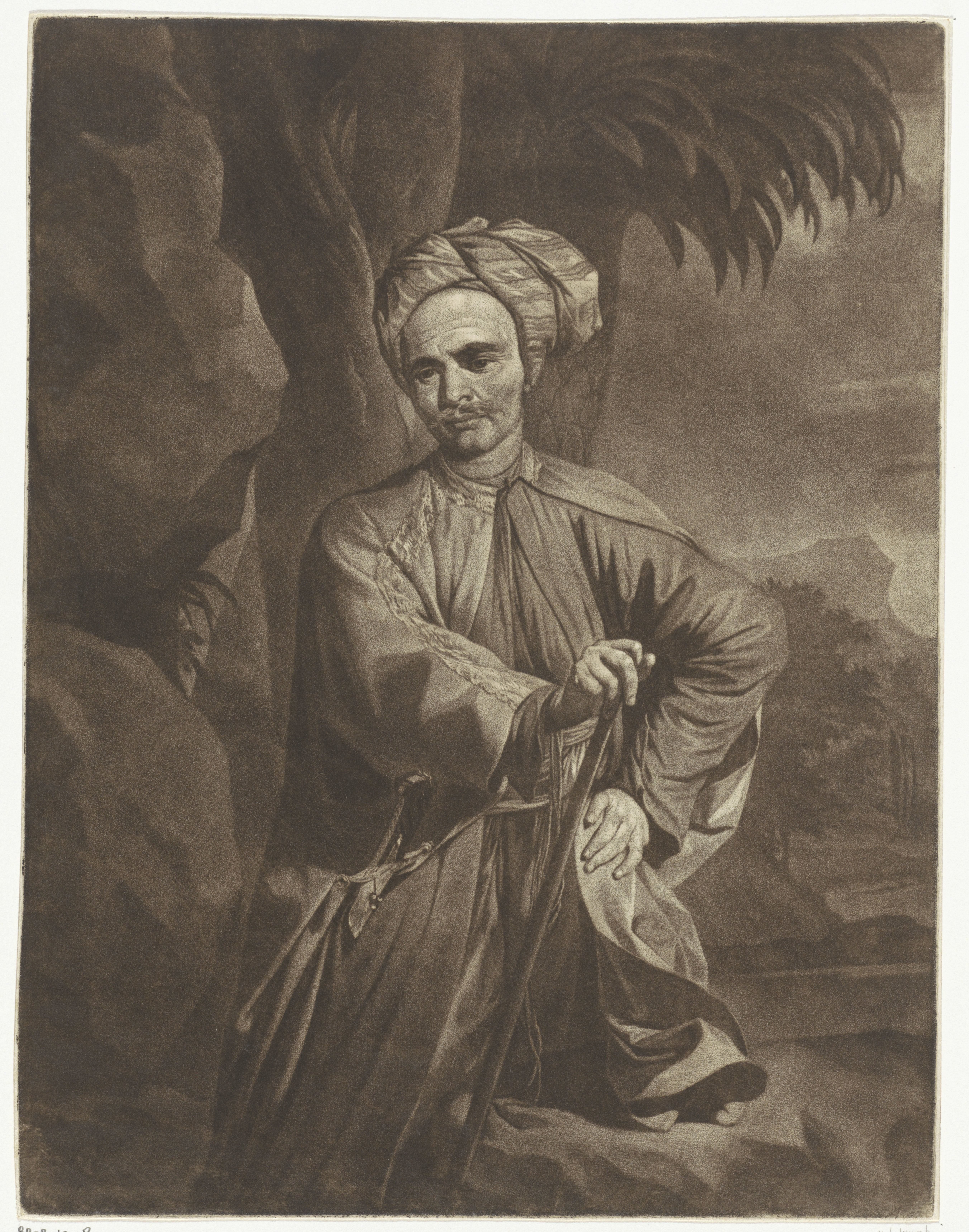 Portret van een Oosterling met een tulband