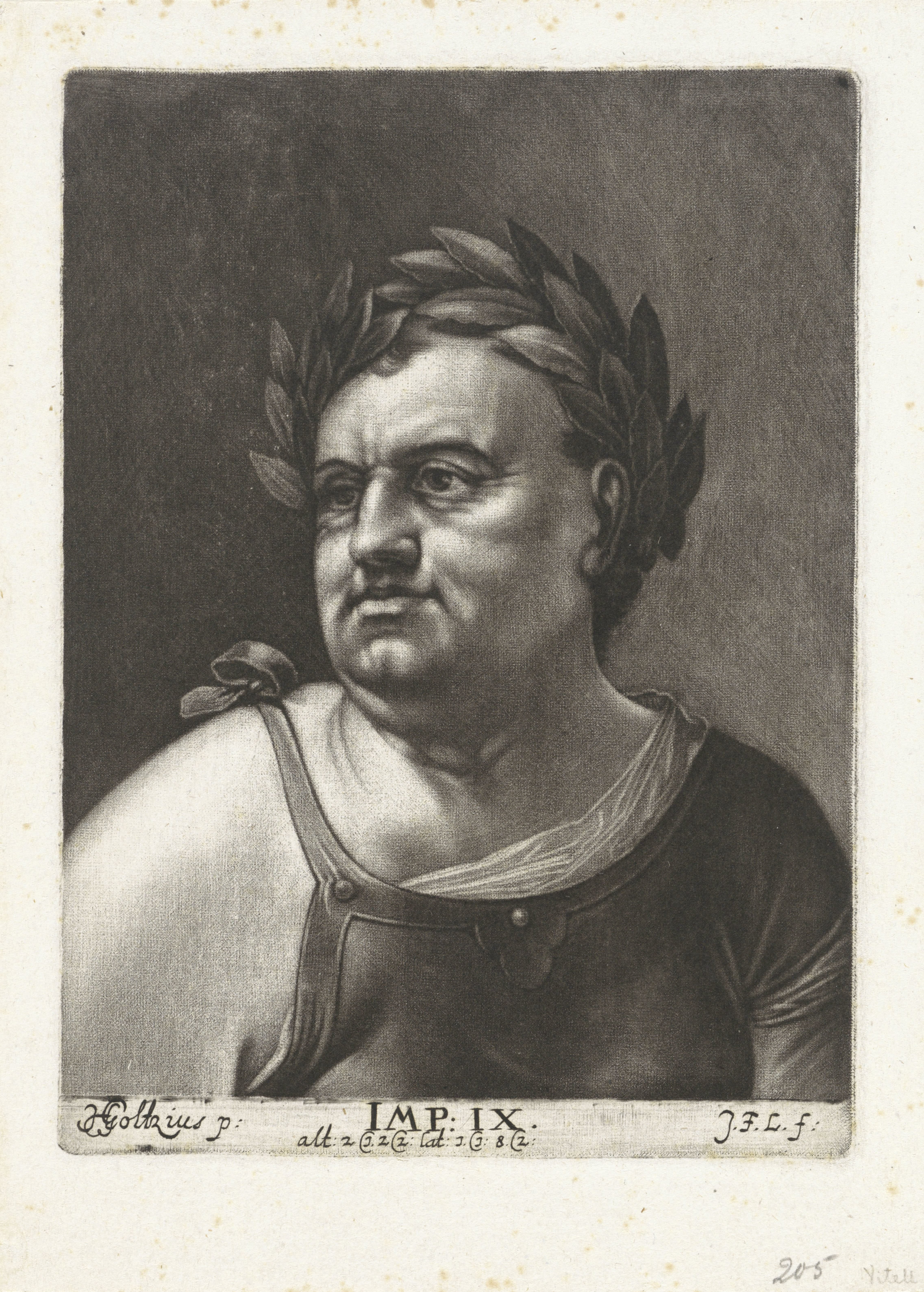 Portret van keizer Vitellius