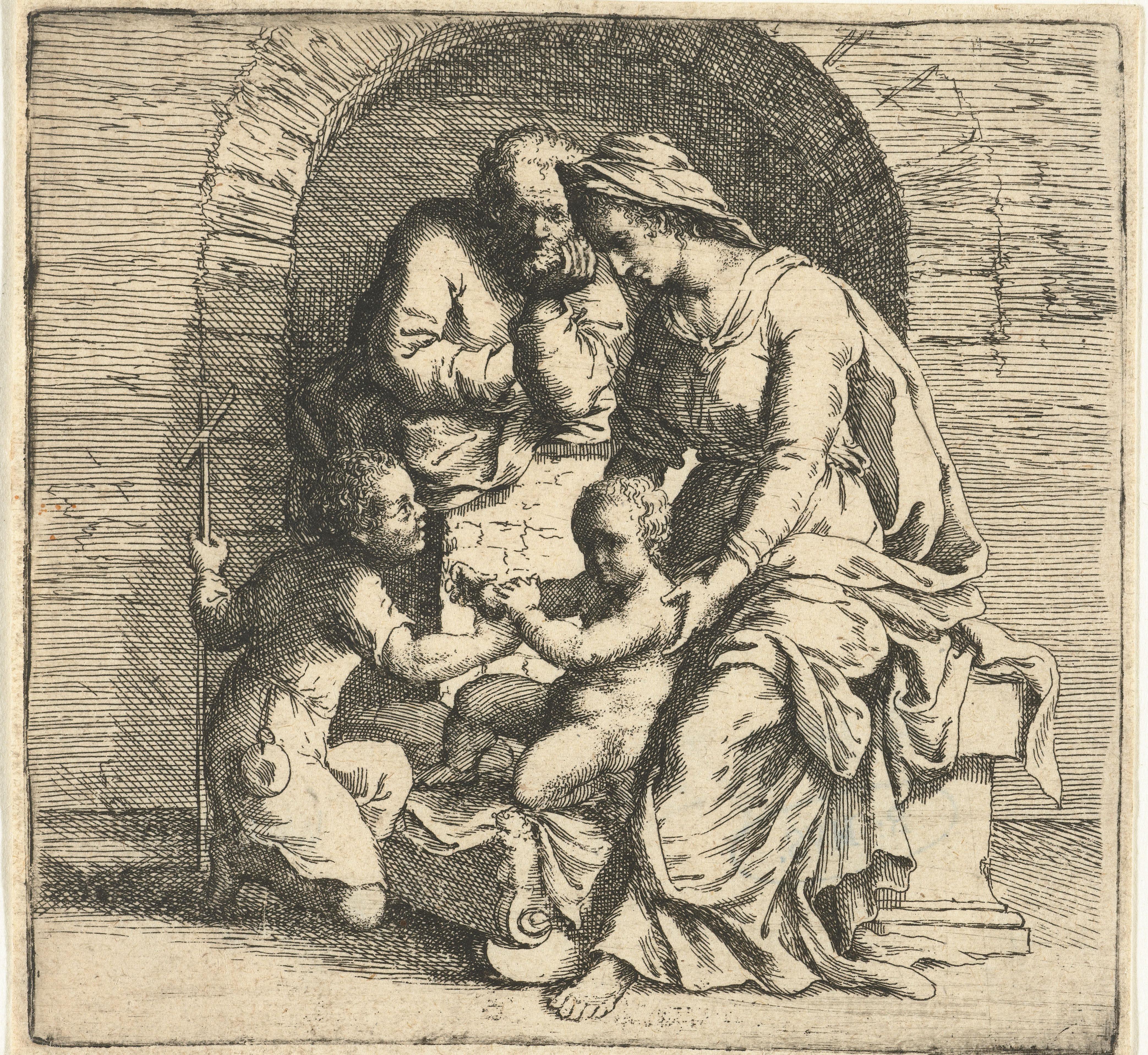 De heilige familie met Johannes de Doper