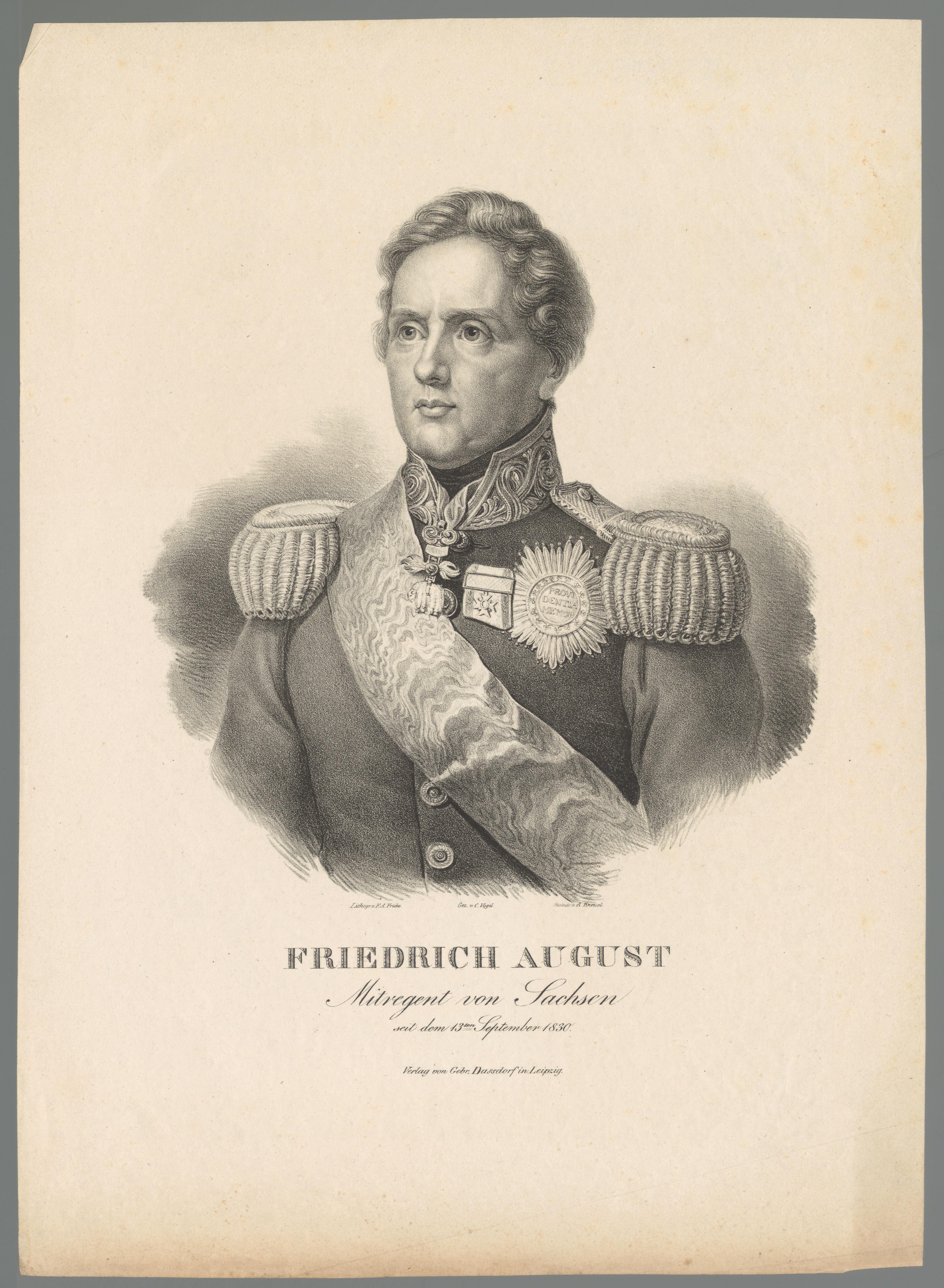 Portret van Frederik August II van Saksen
