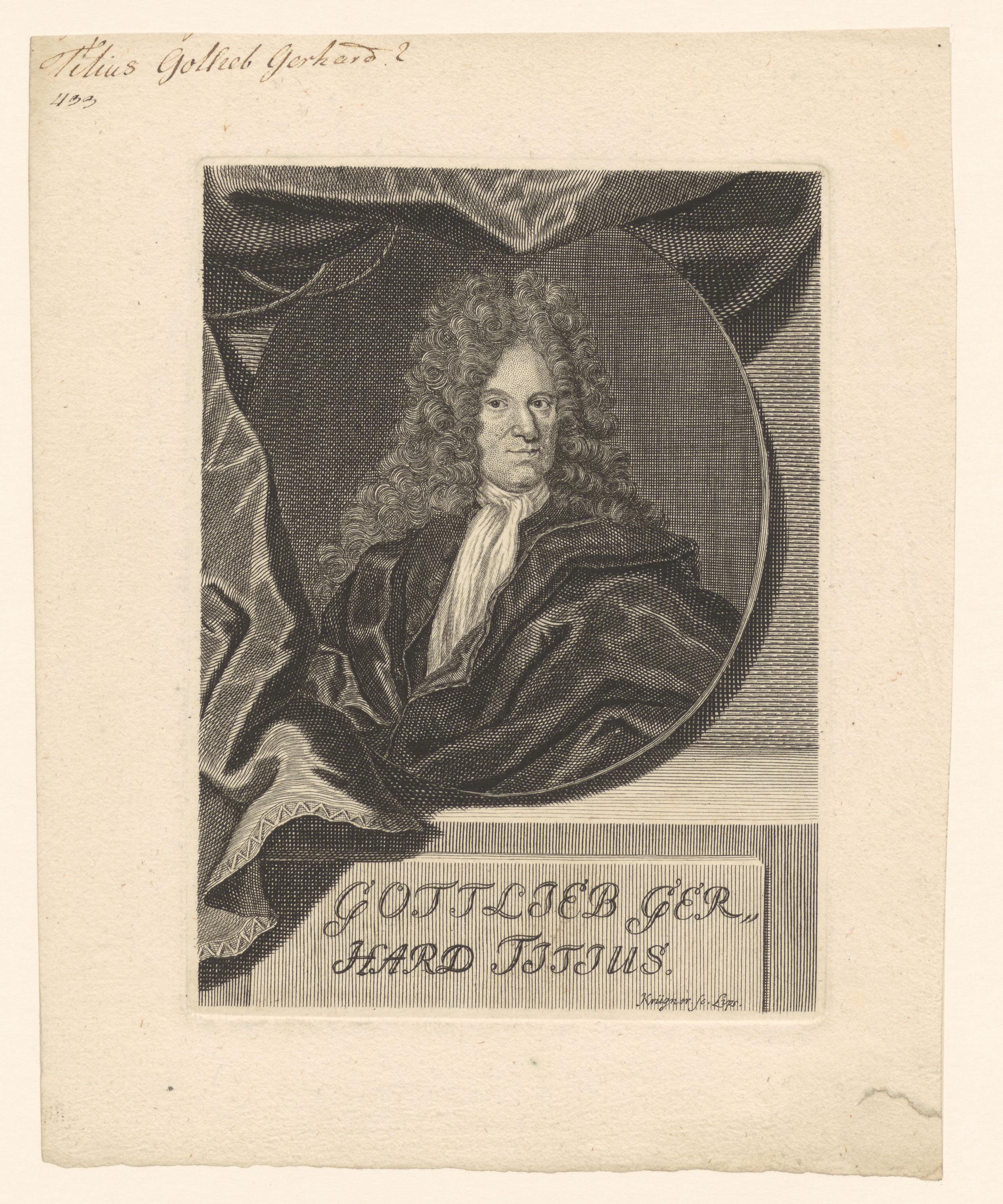 Portret van Gottlieb Gerhard Titius