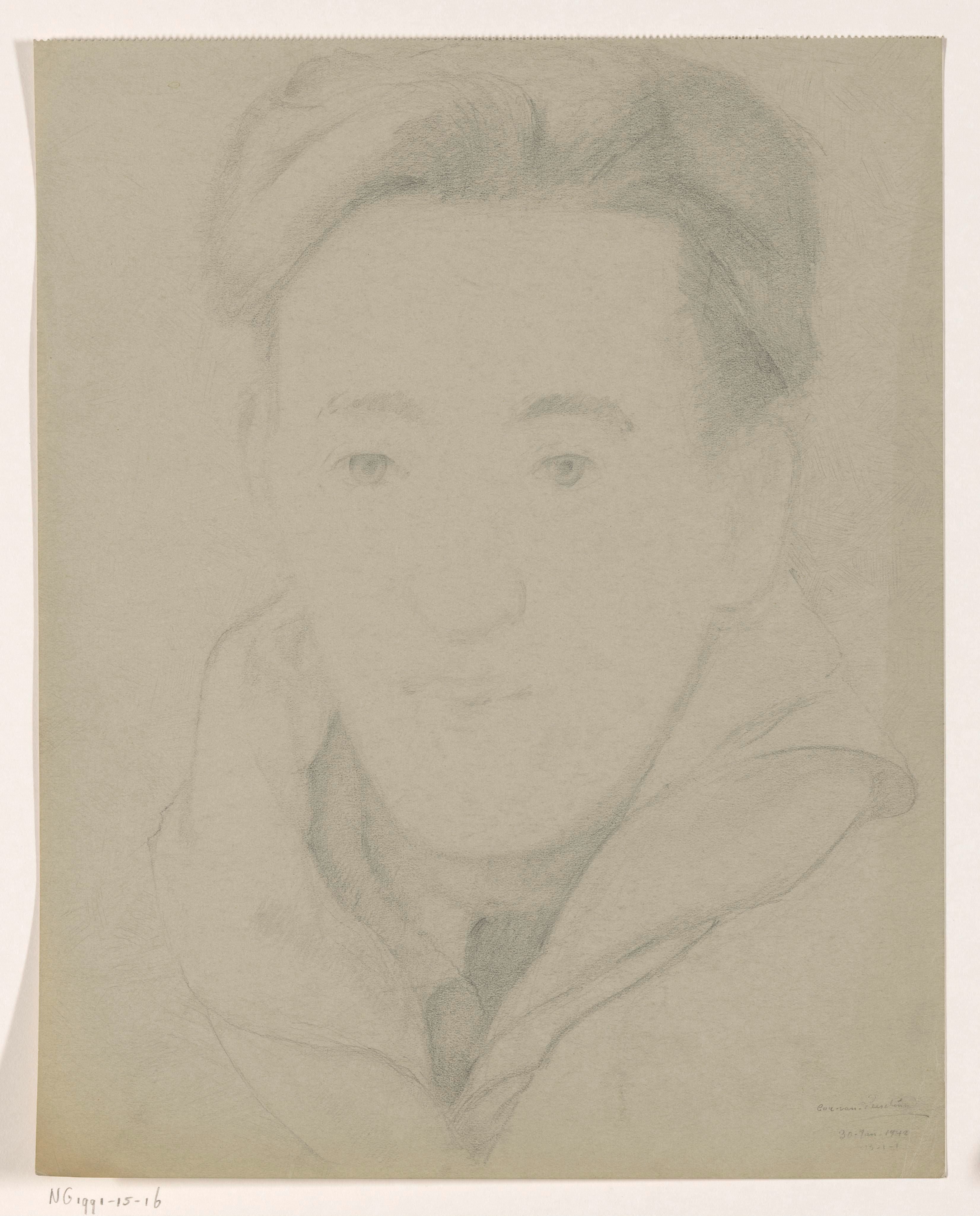 Zelfportret en face: B-1-1, 30 januari