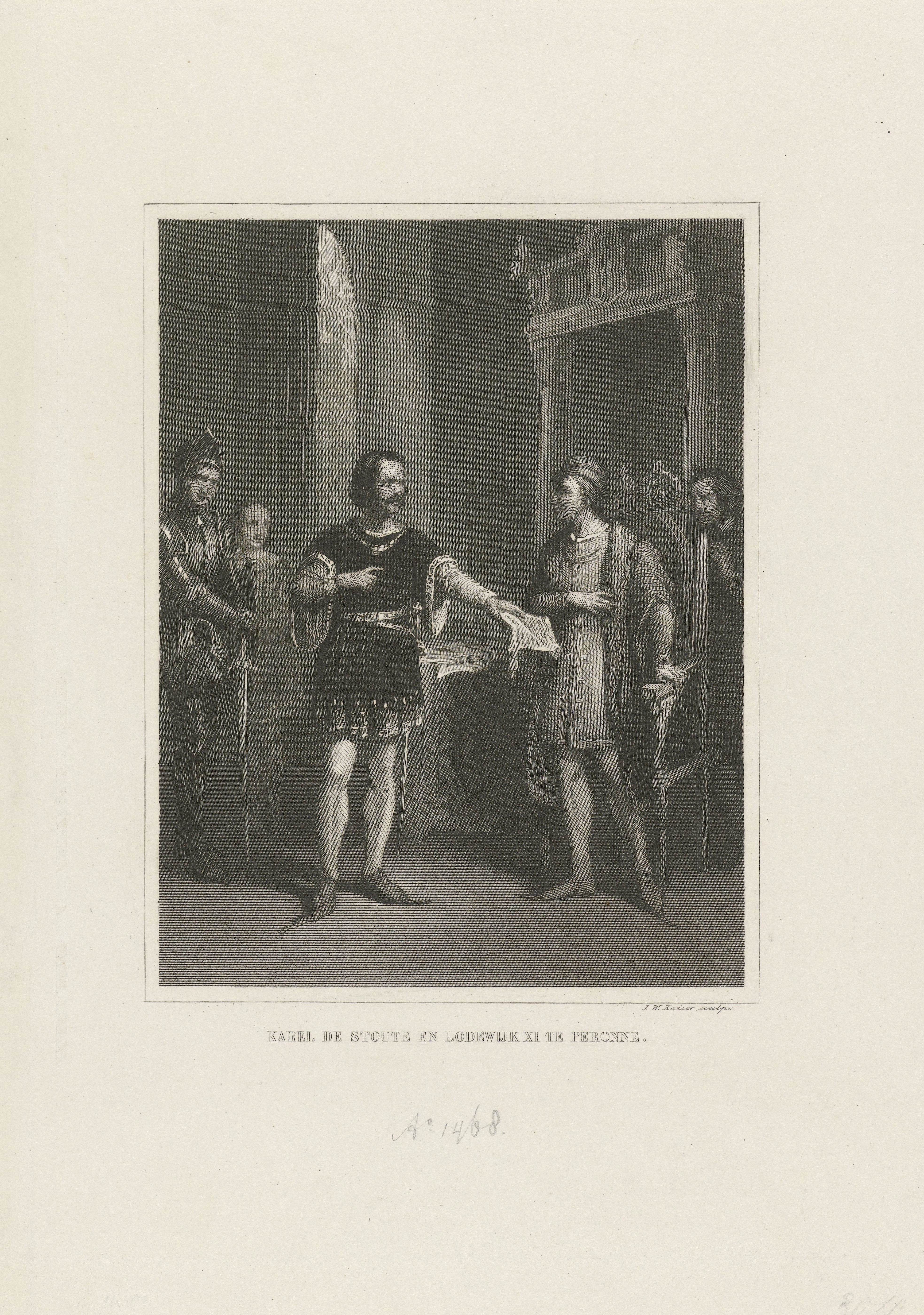 Karel de Stoute en Lodewijk XI te Péronne