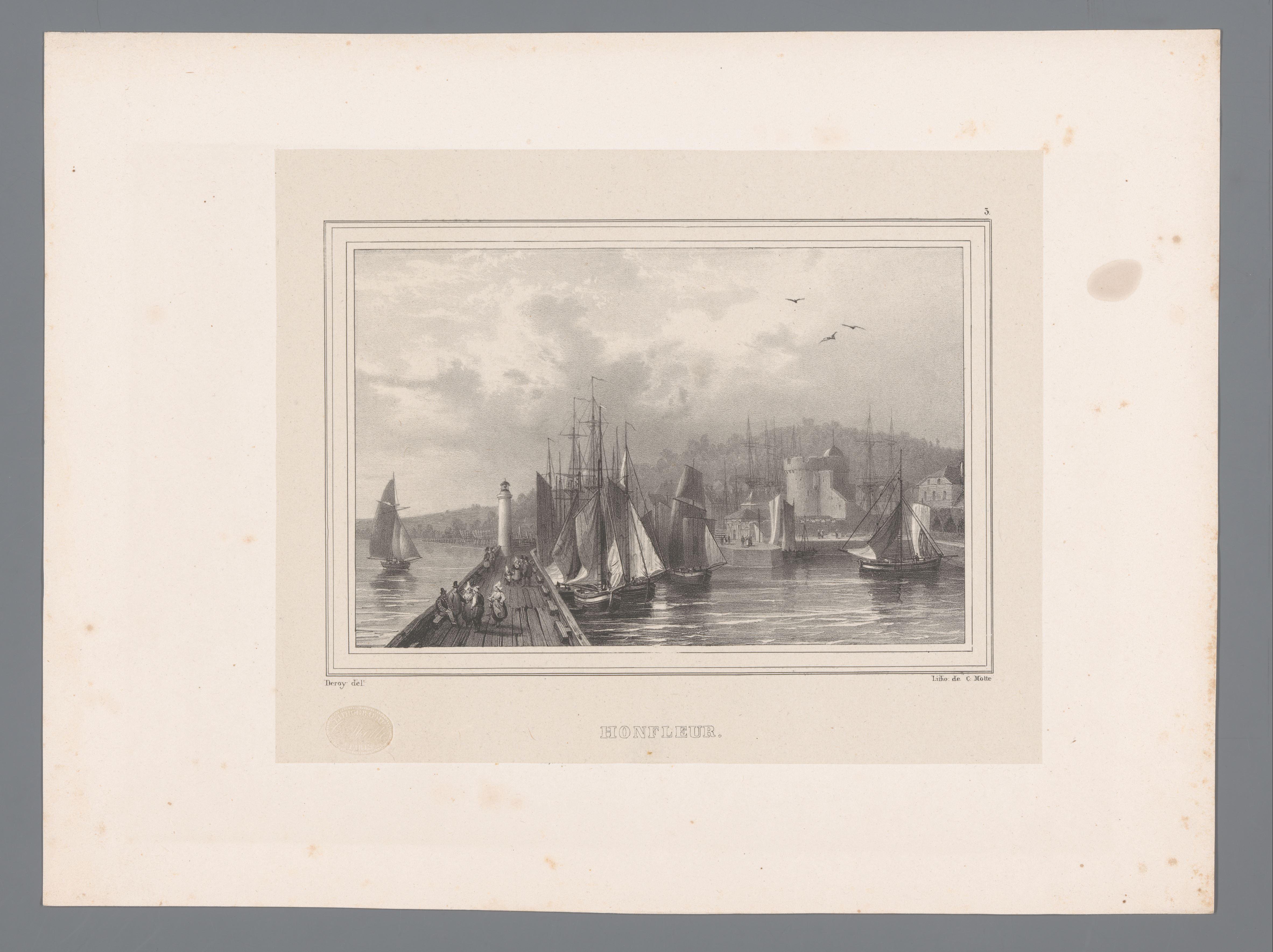 Zicht op de haven van Honfleur