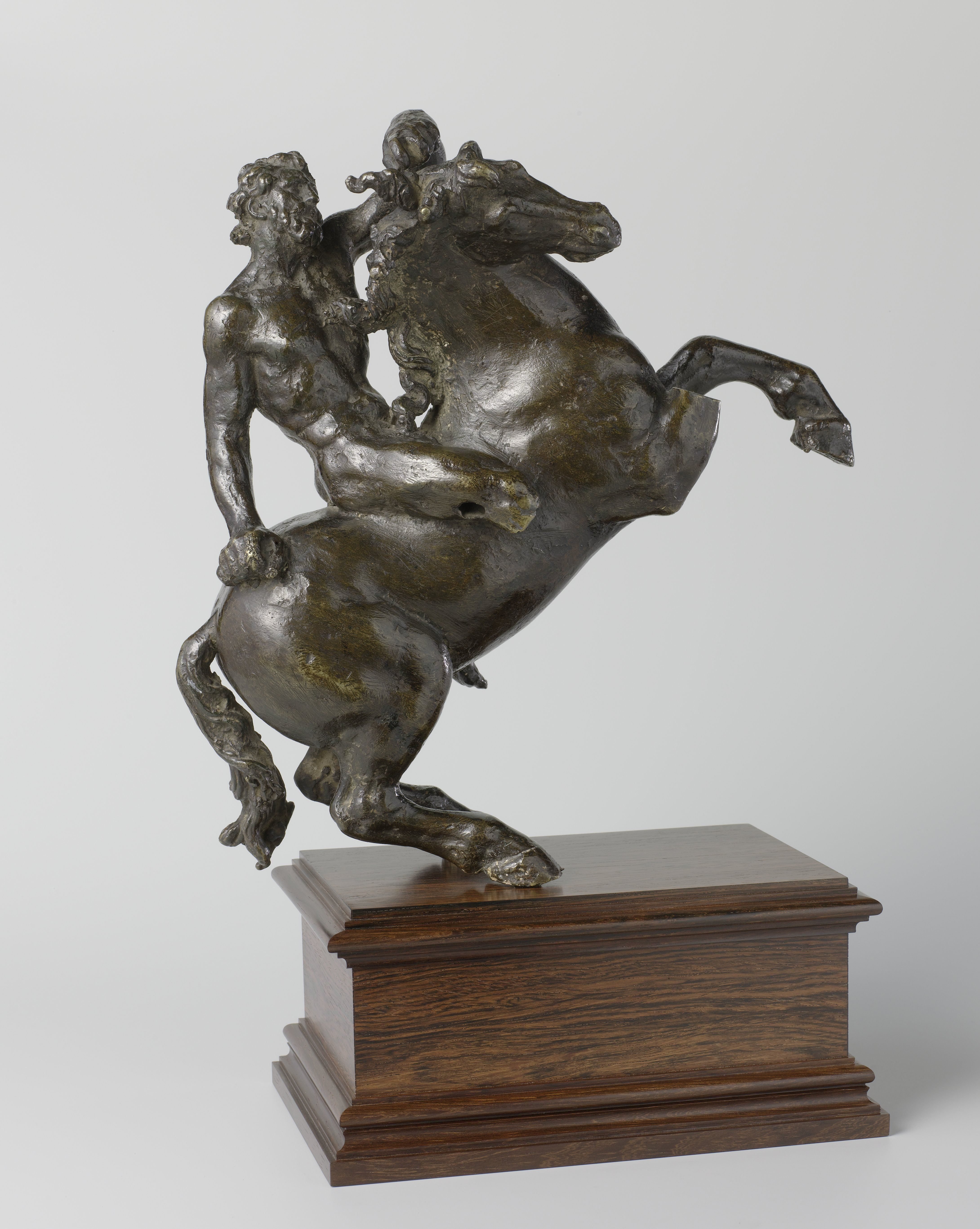 Rider on a rearing horse
