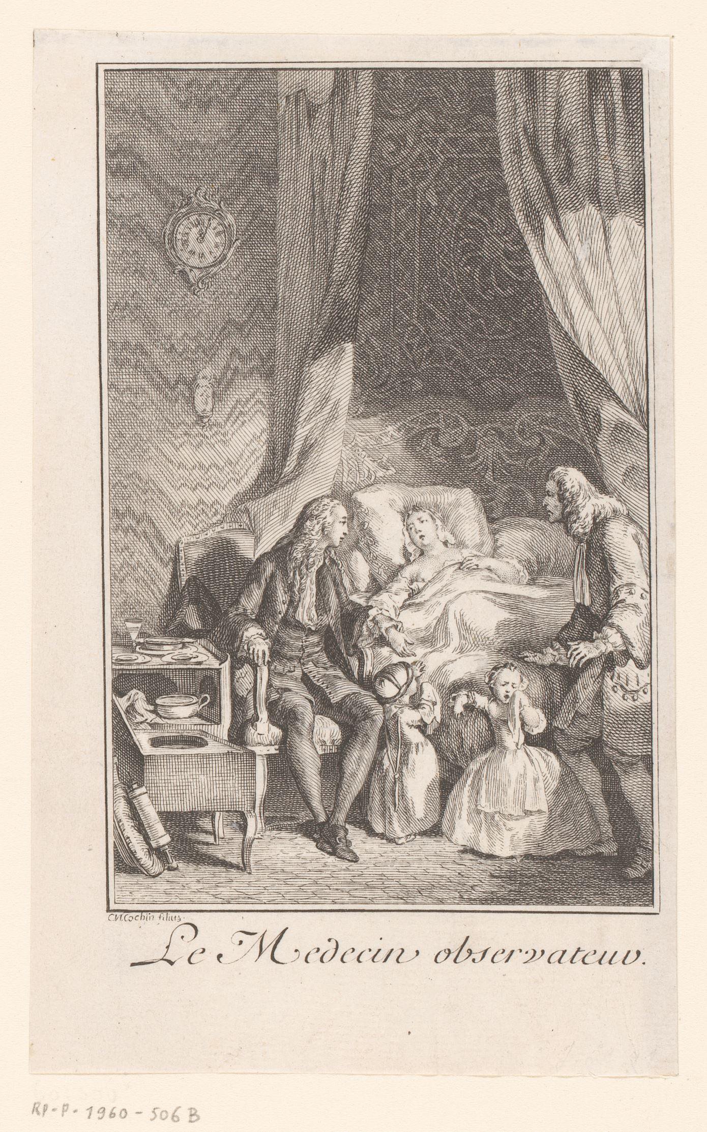 Vrouw op haar ziekbed