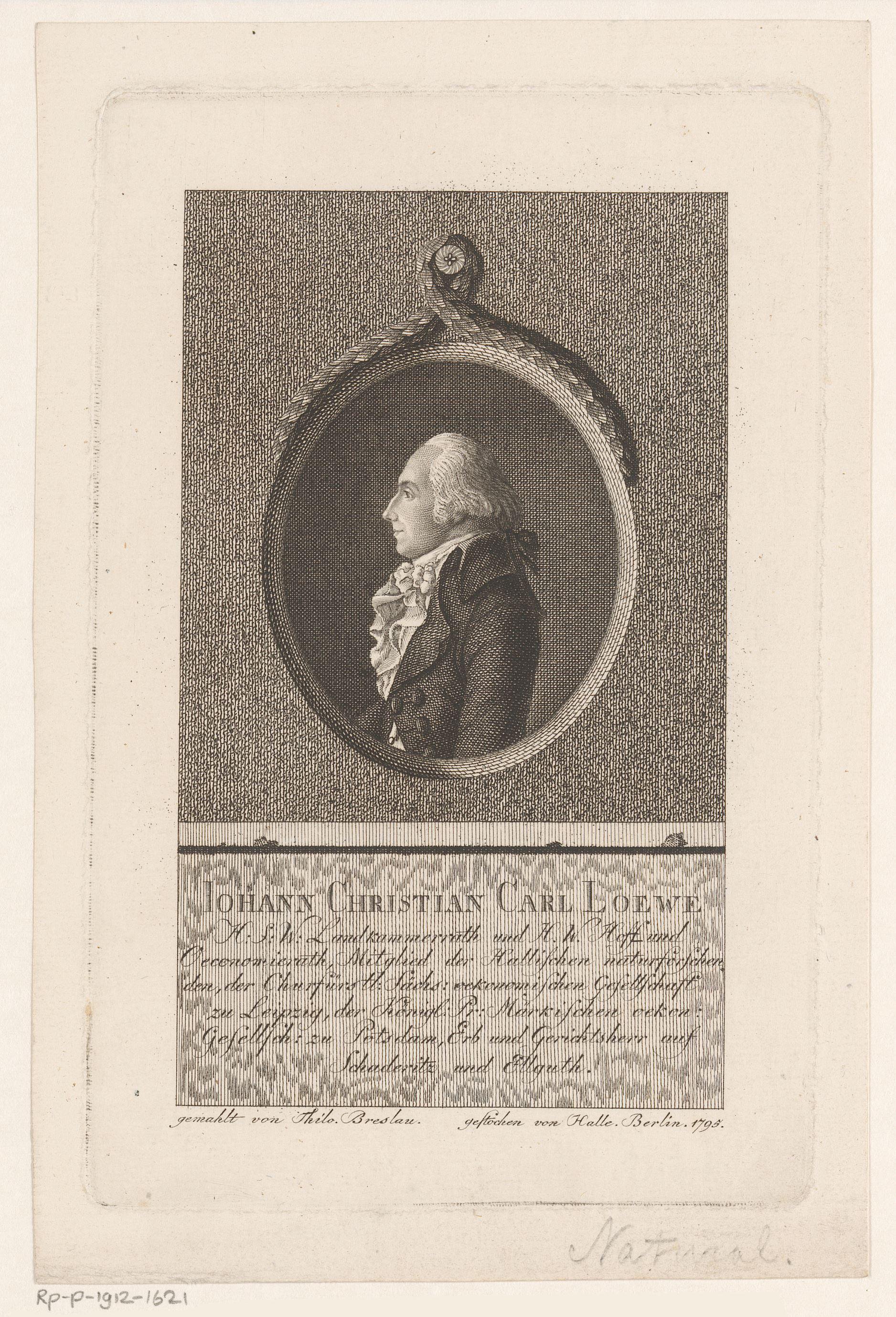 Portret van Johann Karl Christian Löwe