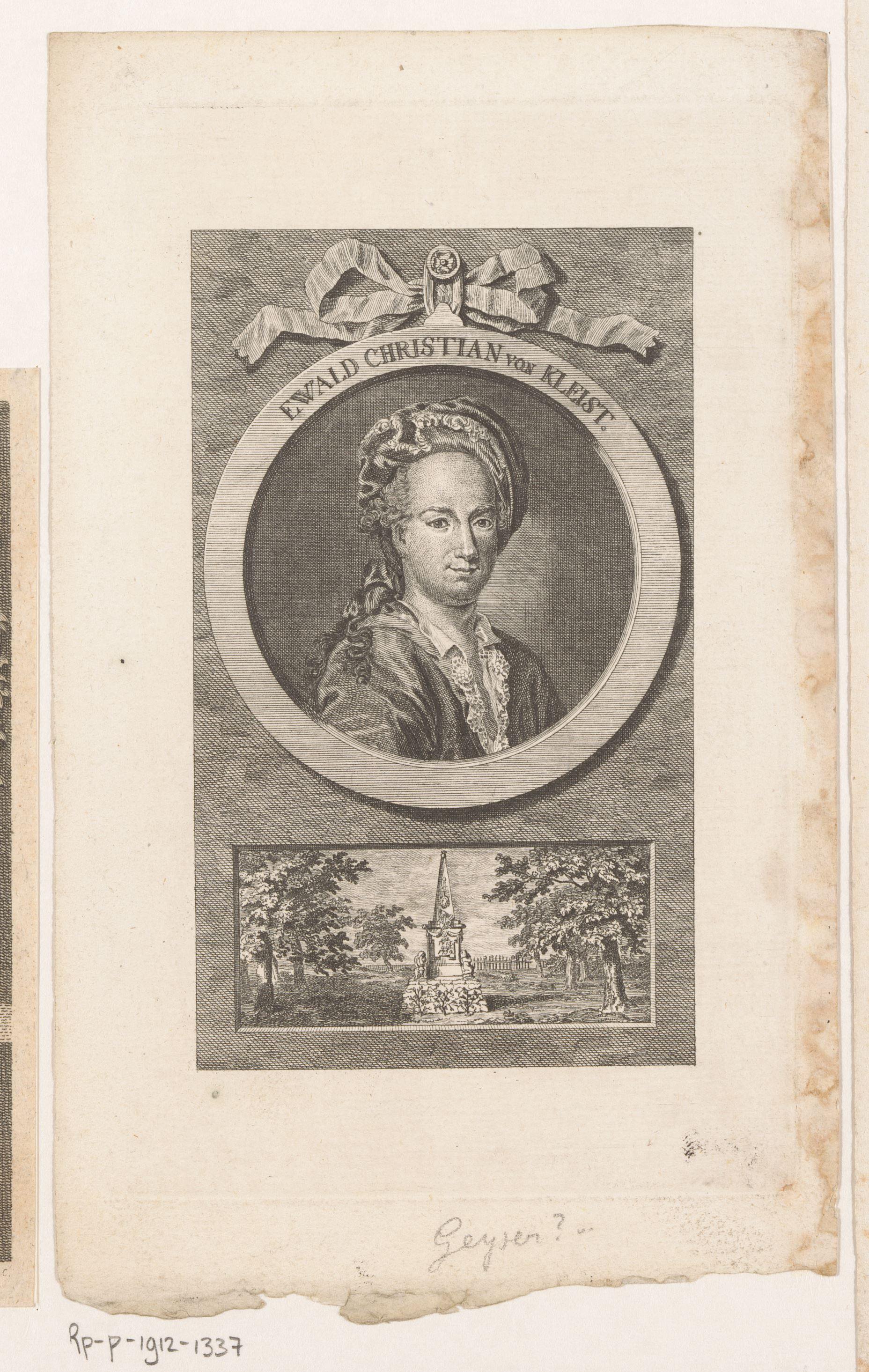 Portret van Ewald Christian von Kleist
