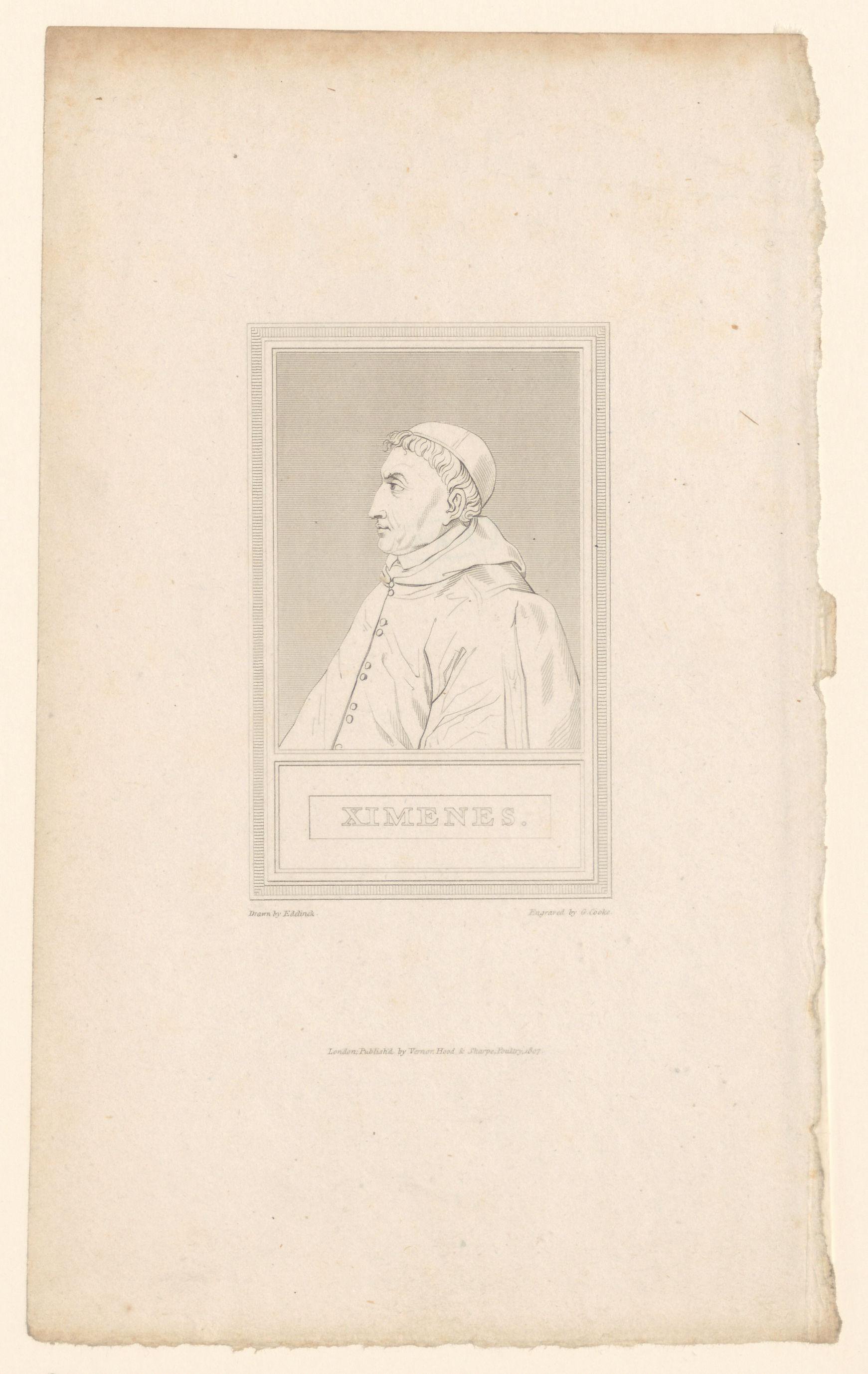 Portret van Francisco Jiménez de Cisneros