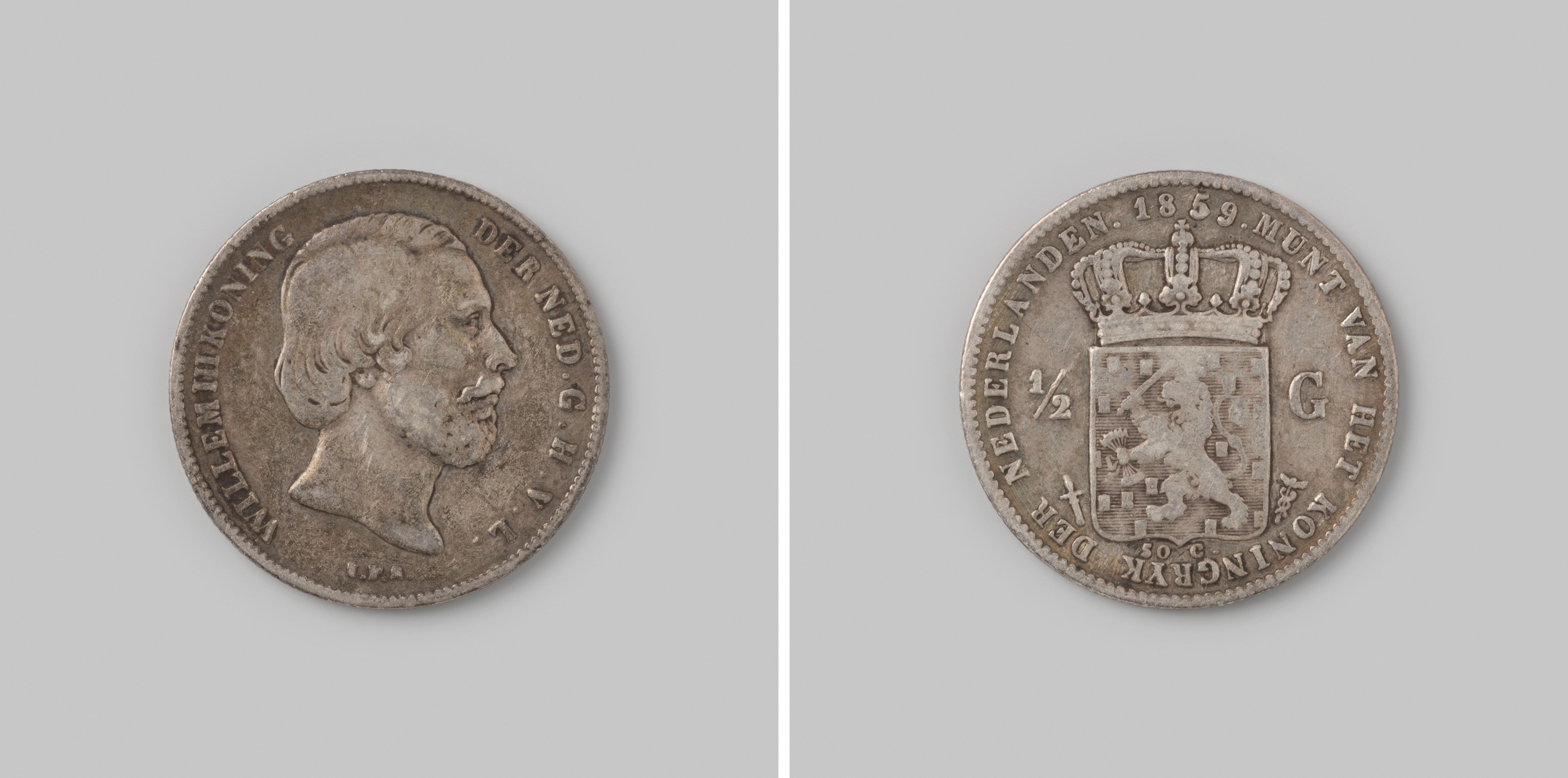 Nederlandse ½ gulden, 1859