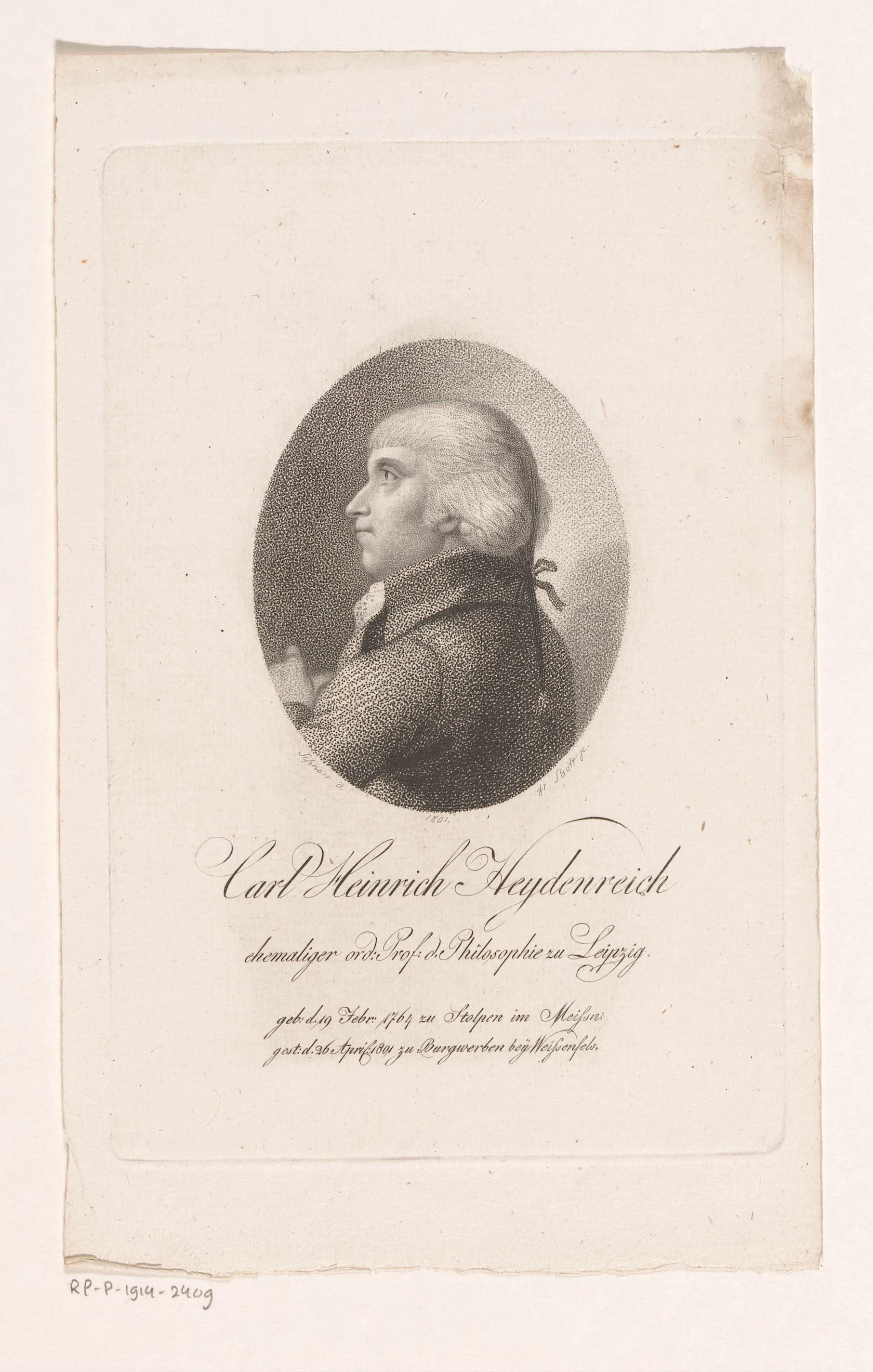 Portret van Carl Heinrich Heydenreich