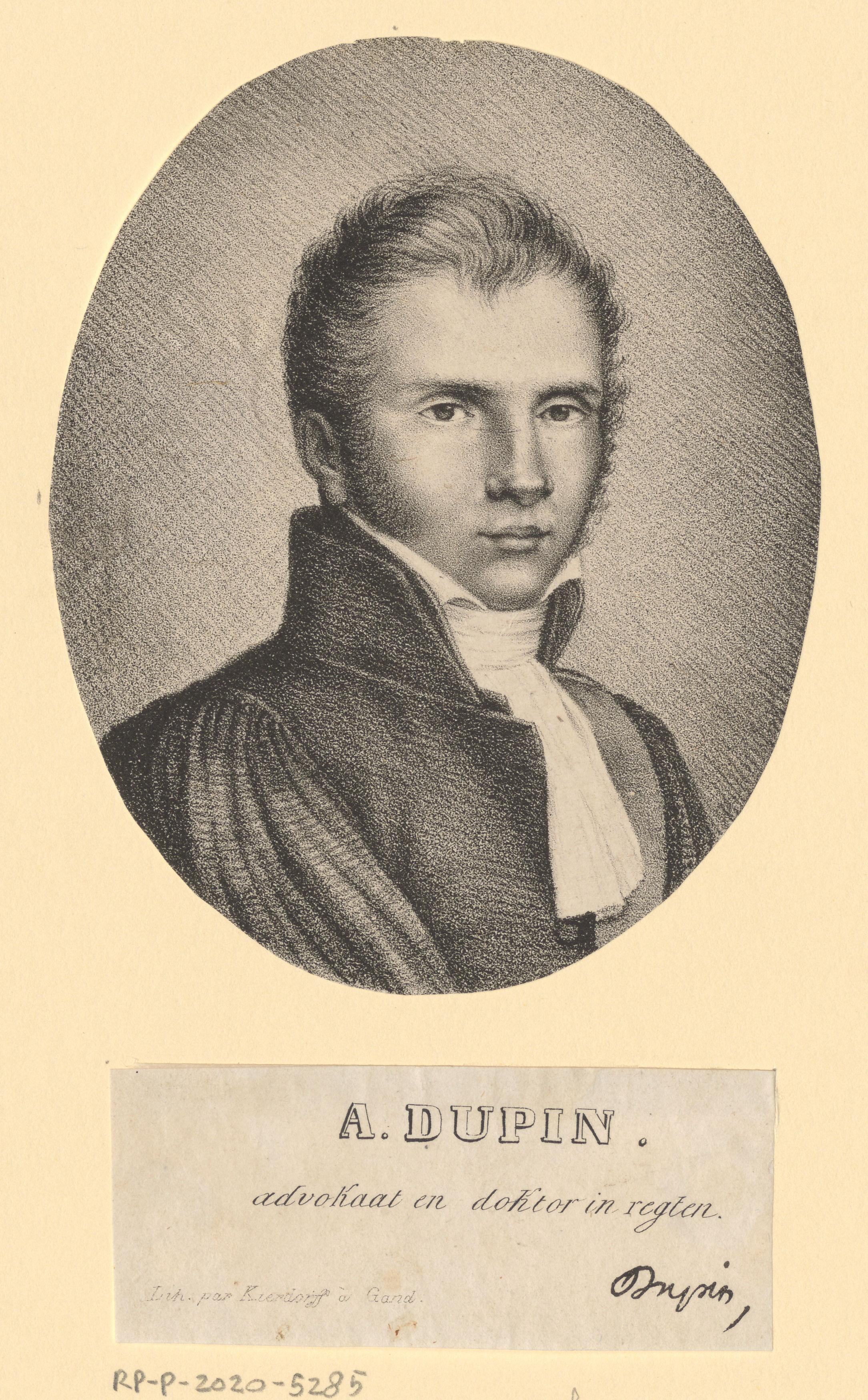 Portret van André Marie Jean Jacques Dupin
